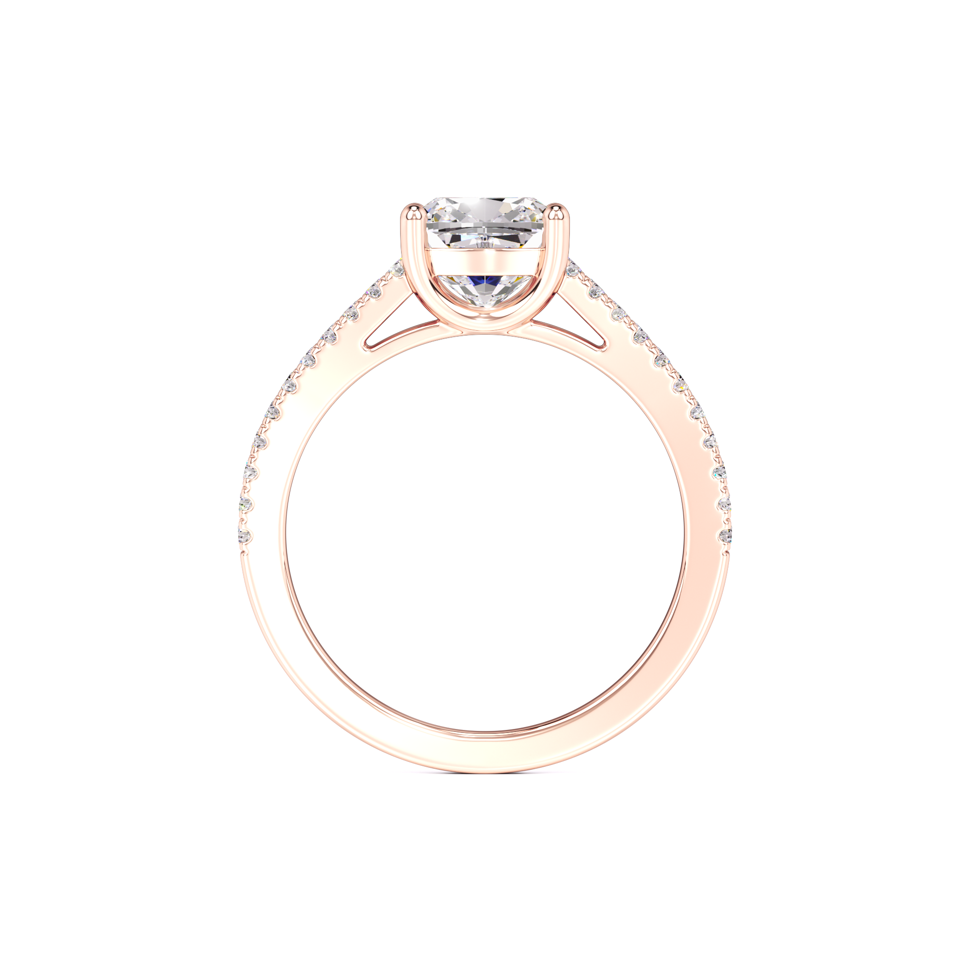 Elle Moissanite & Lab Grown Diamond Ring | Rose Gold | 4