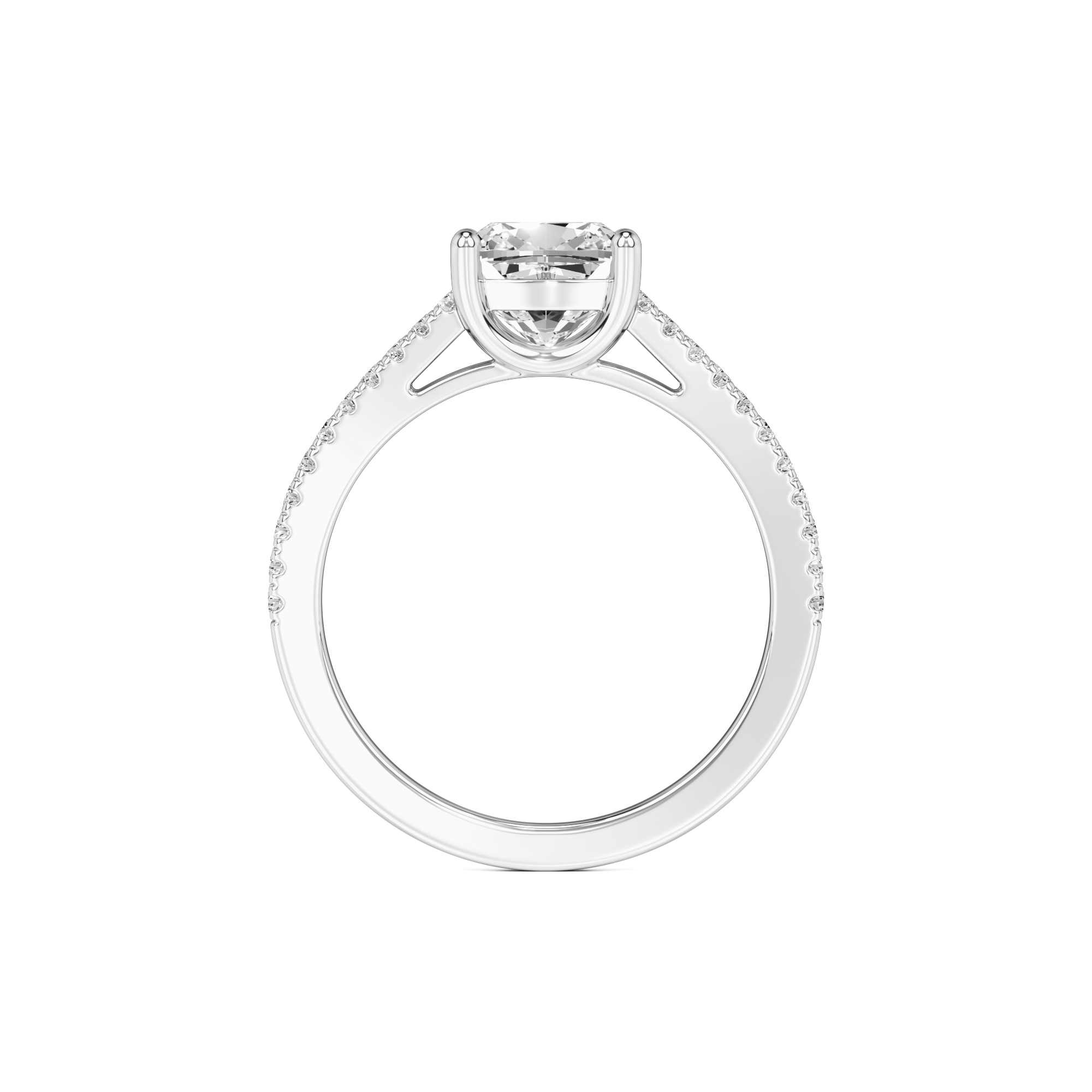 Elle Moissanite & Lab Grown Diamond Ring | White Gold | 4