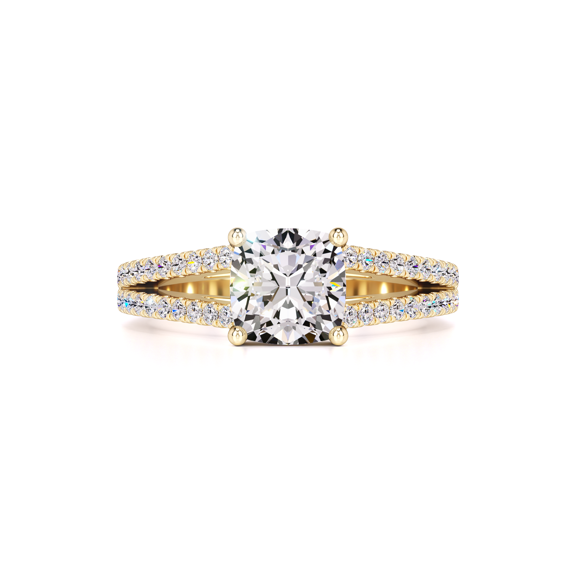Elle Moissanite & Lab Grown Diamond Ring | Yellow Gold | 1