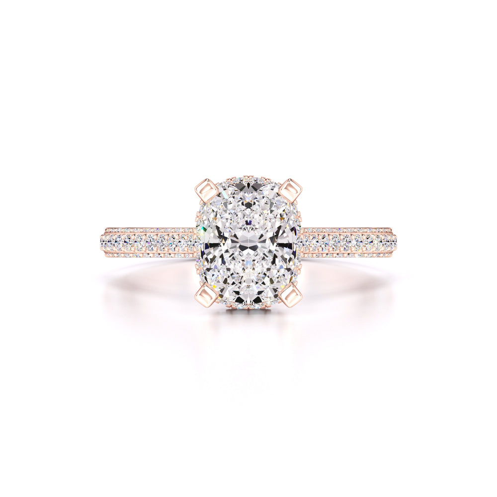 Everleigh Moissanite & Lab Grown Diamond Ring | Rose Gold | 1