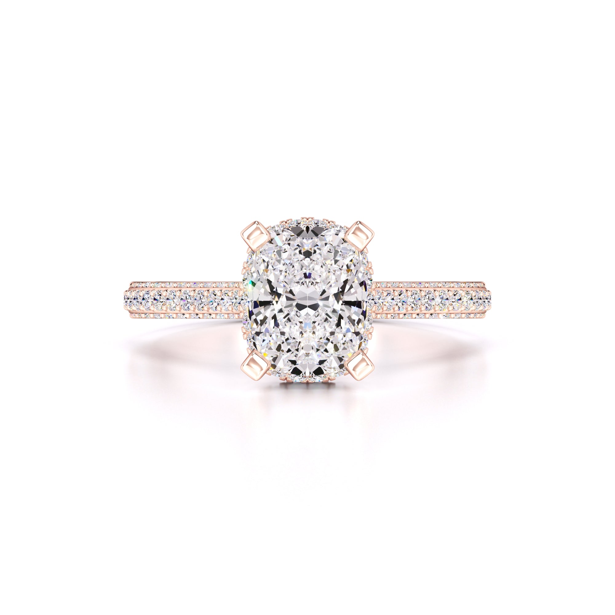Everleigh Moissanite & Lab Grown Diamond Ring | Rose Gold | 1