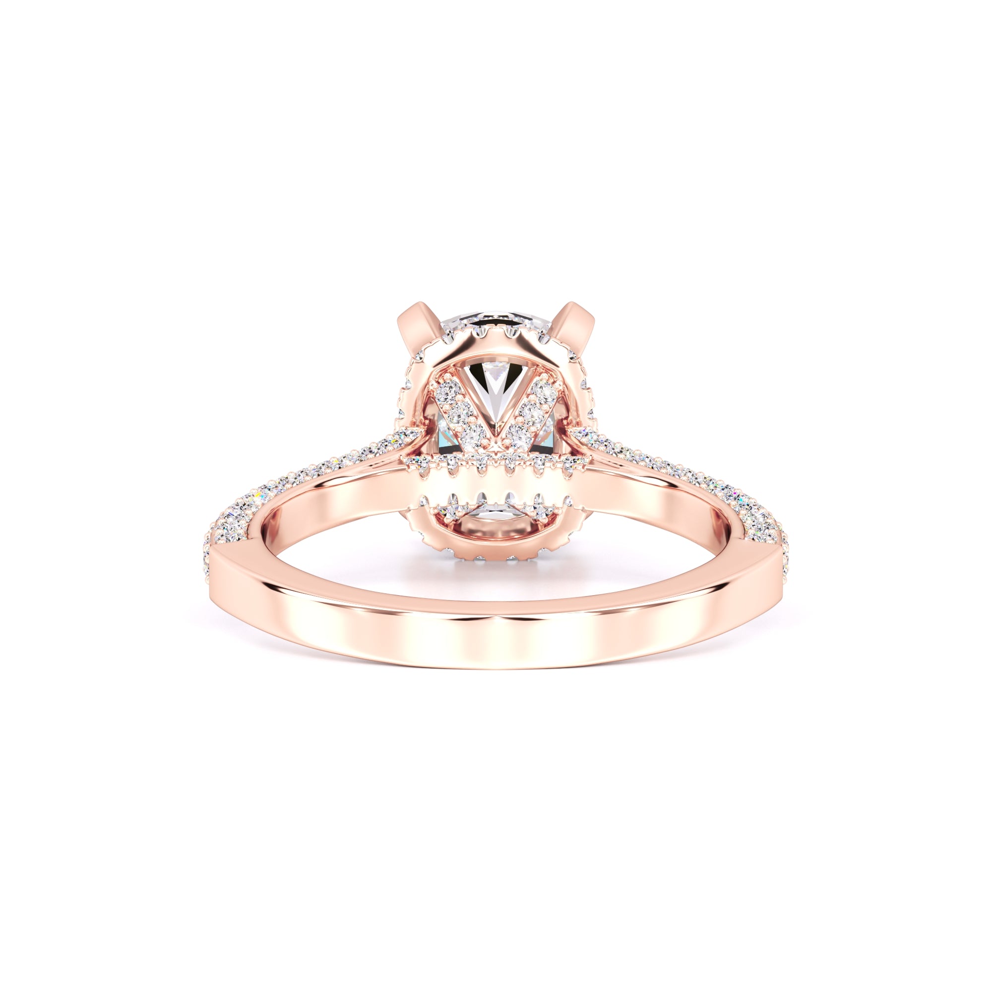 Everleigh Moissanite & Lab Grown Diamond Ring | Rose Gold | 3