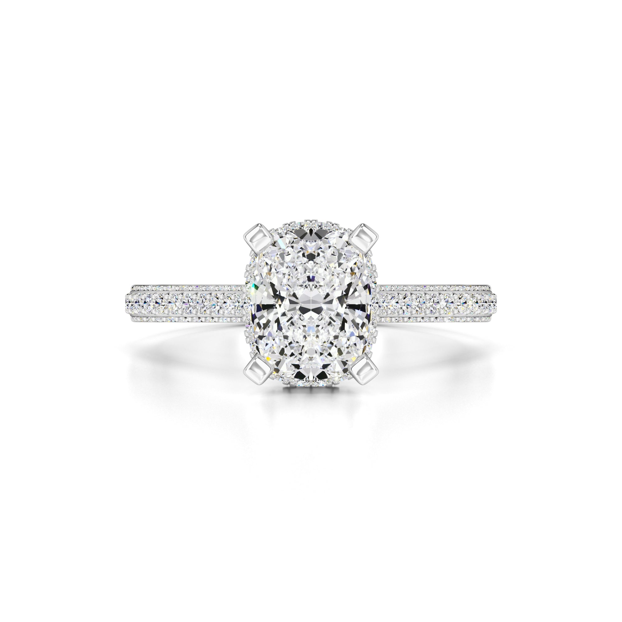 Everleigh Moissanite & Lab Grown Diamond Ring | White Gold | 1