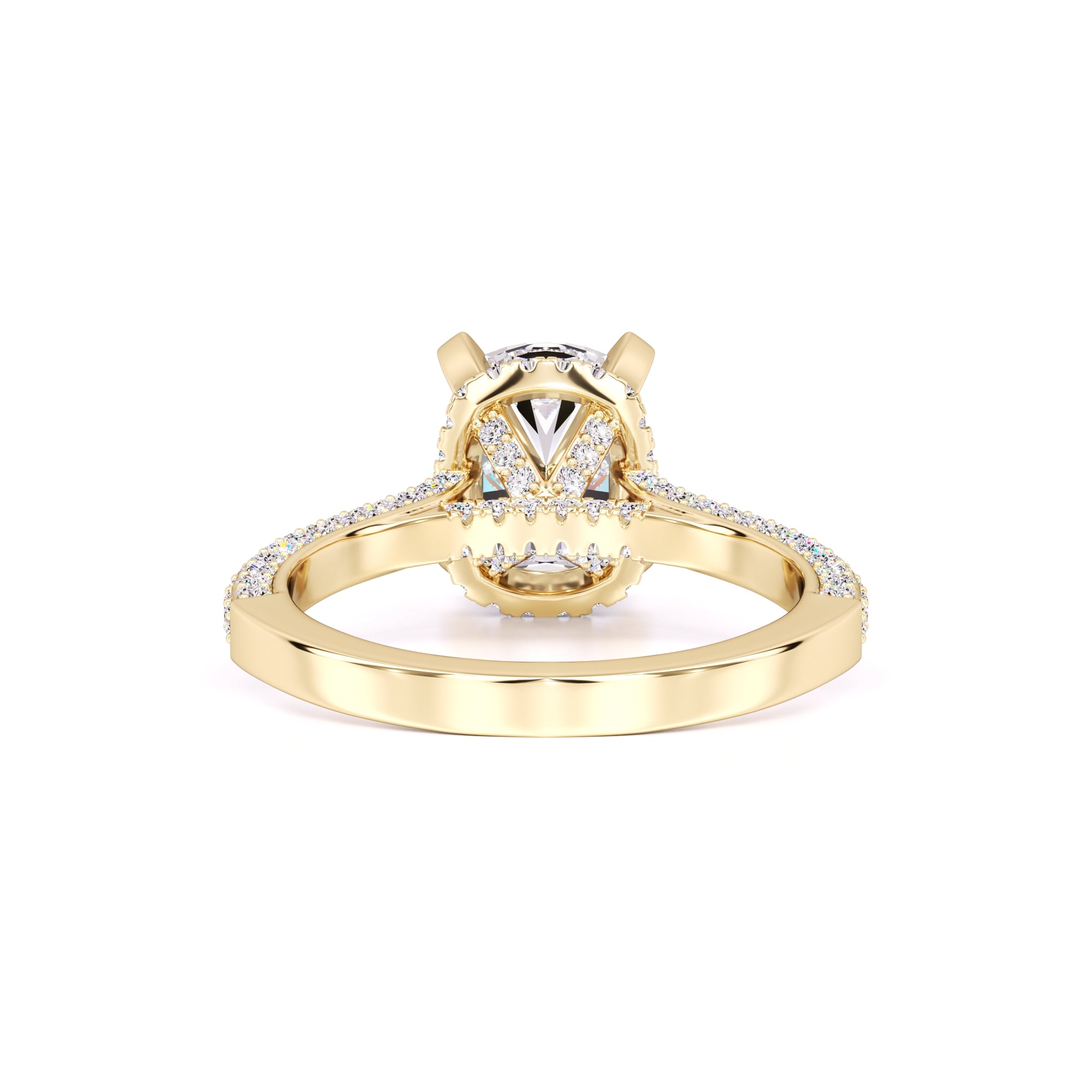 Everleigh Moissanite & Lab Grown Diamond Ring | Yellow Gold | 3