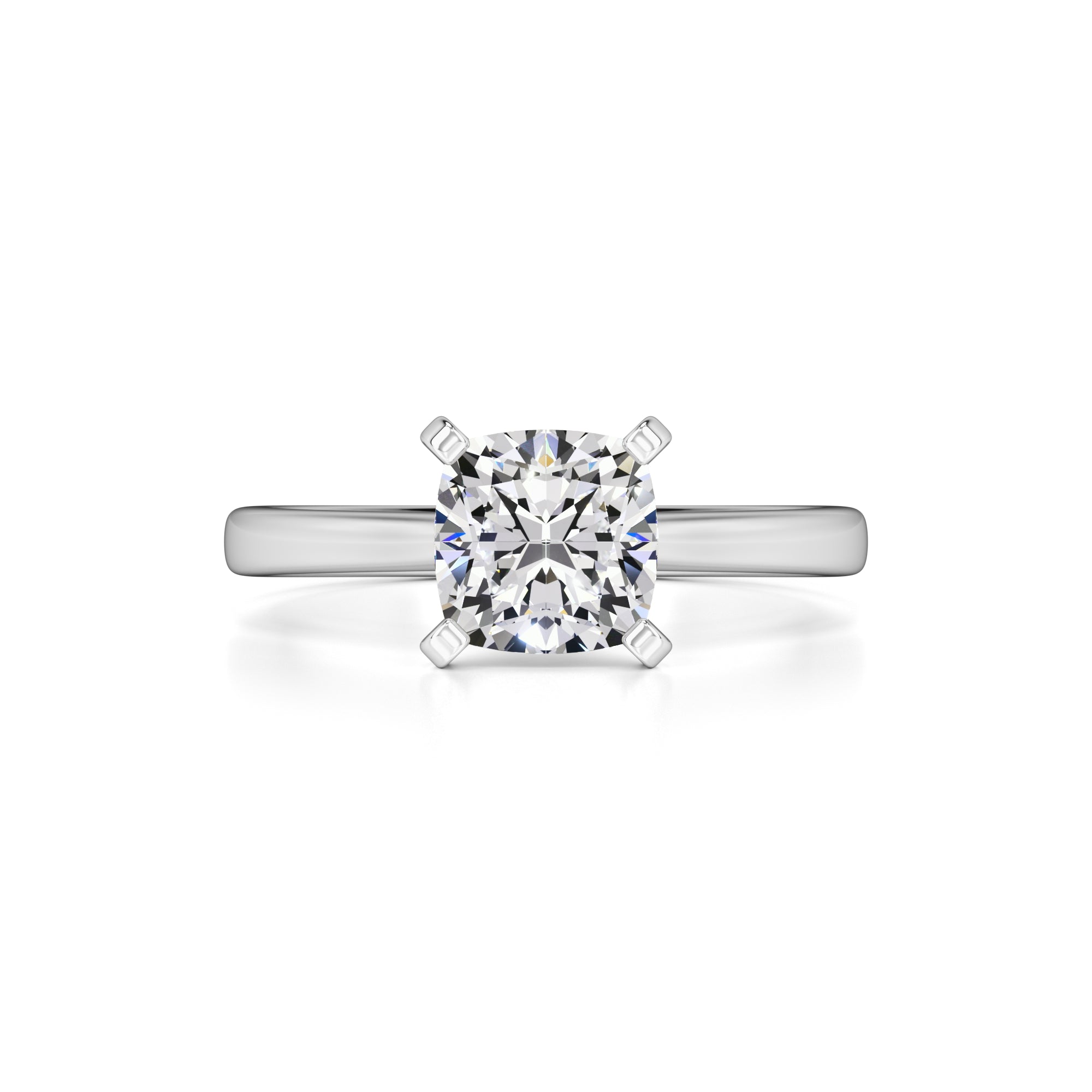 Jensen Moissanite Ring | White Gold | 1