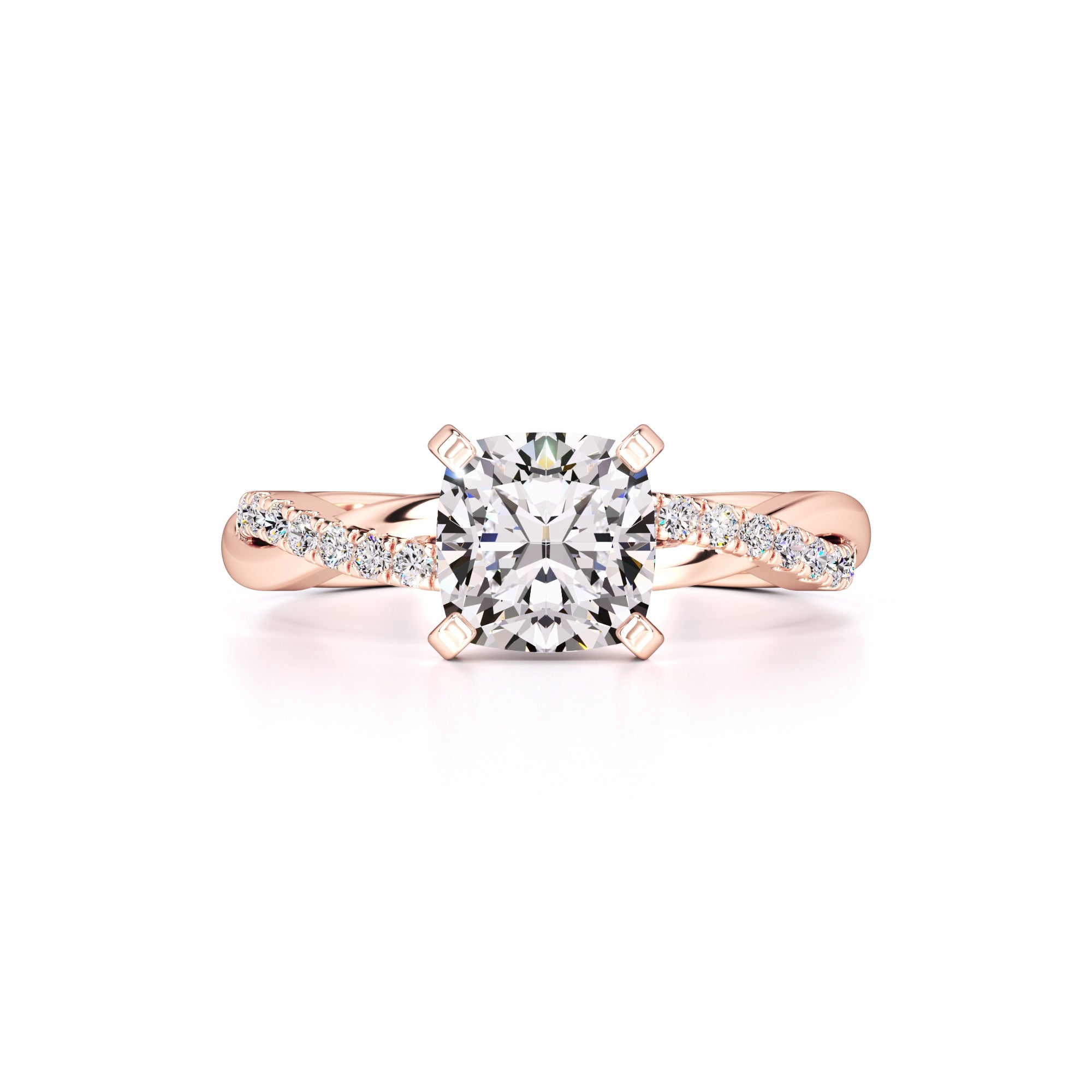 Lyla Moissanite & Lab Grown Diamond Ring | Rose Gold | 1