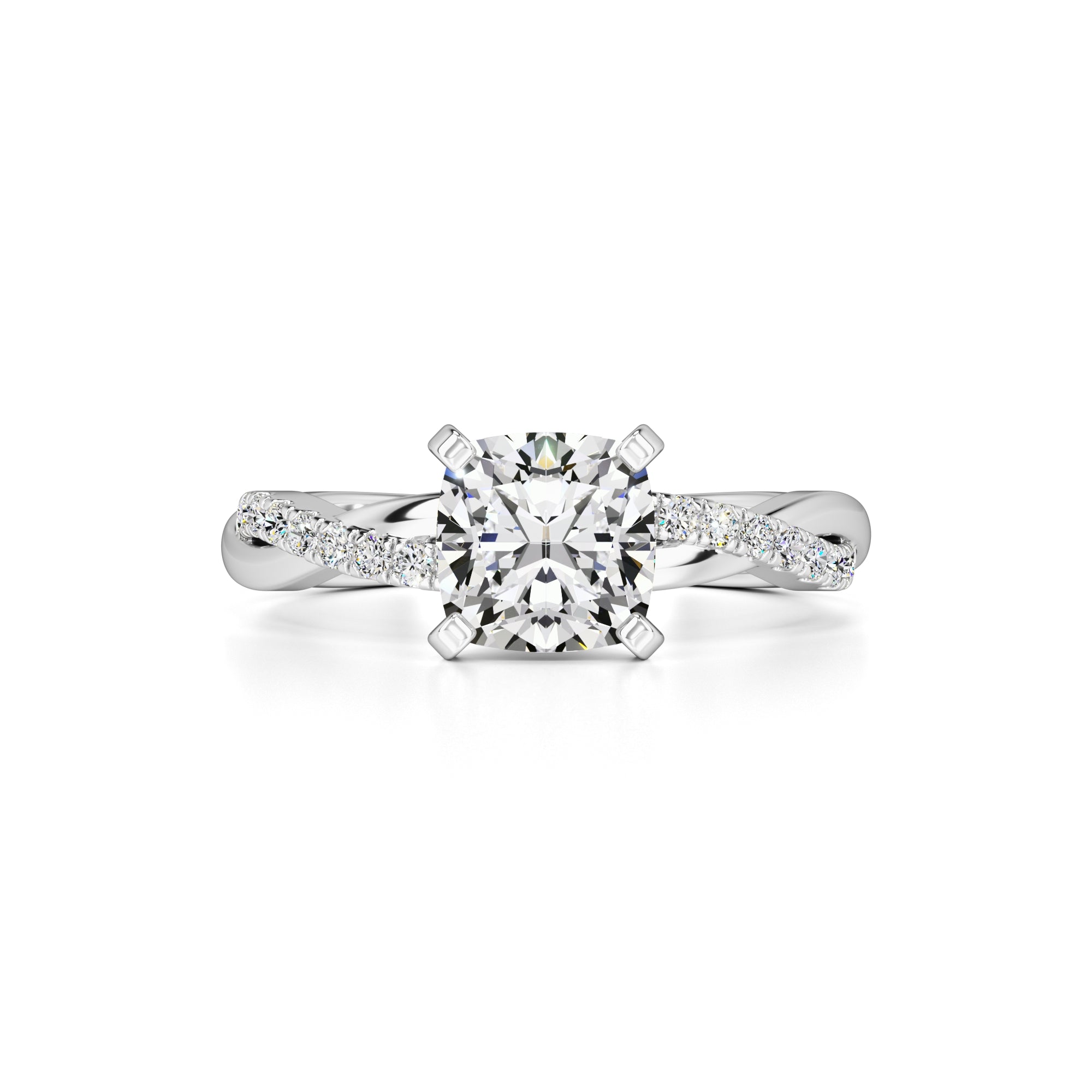 Lyla Moissanite & Lab Grown Diamond Ring | White Gold | 1