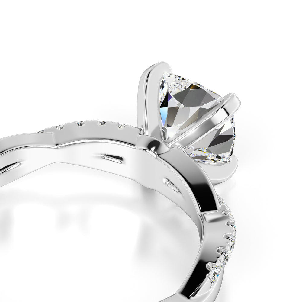 Lyla Moissanite & Lab Grown Diamond Ring | White Gold | 2
