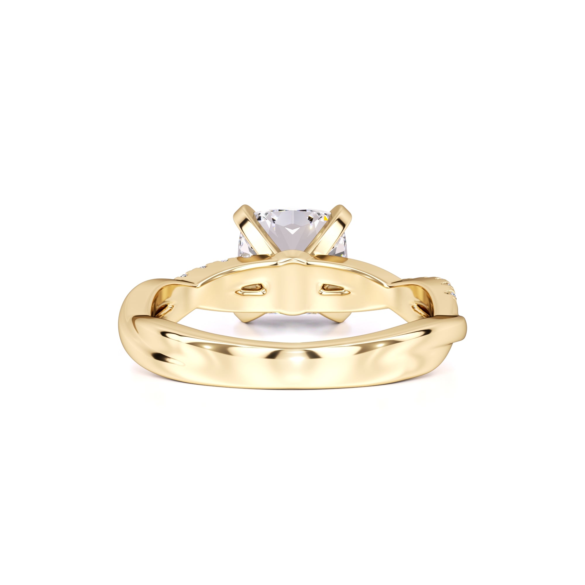 Lyla Moissanite & Lab Grown Diamond Ring | Yellow Gold | 3
