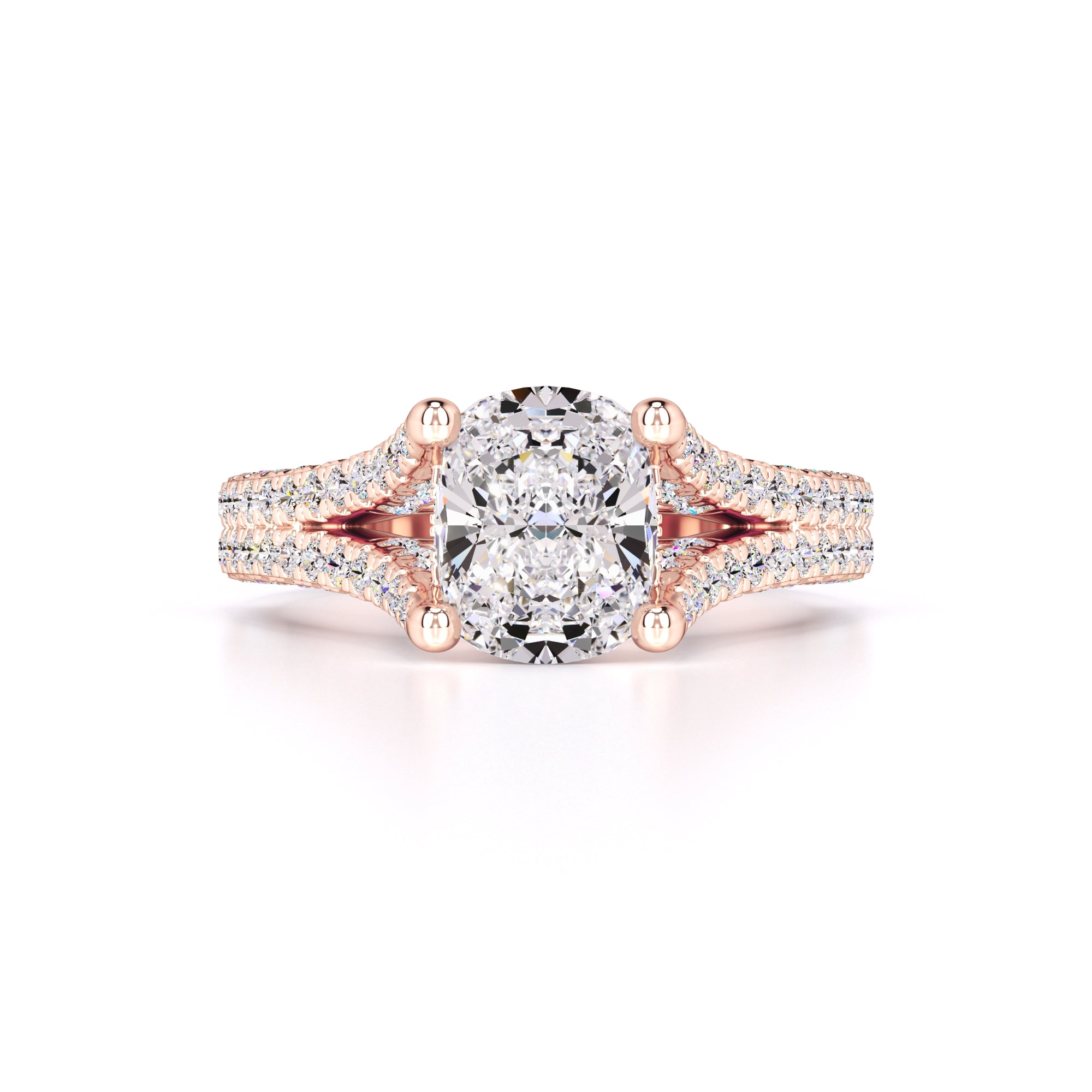 Rylee Moissanite & Lab Grown Diamond Ring | Rose Gold | 1