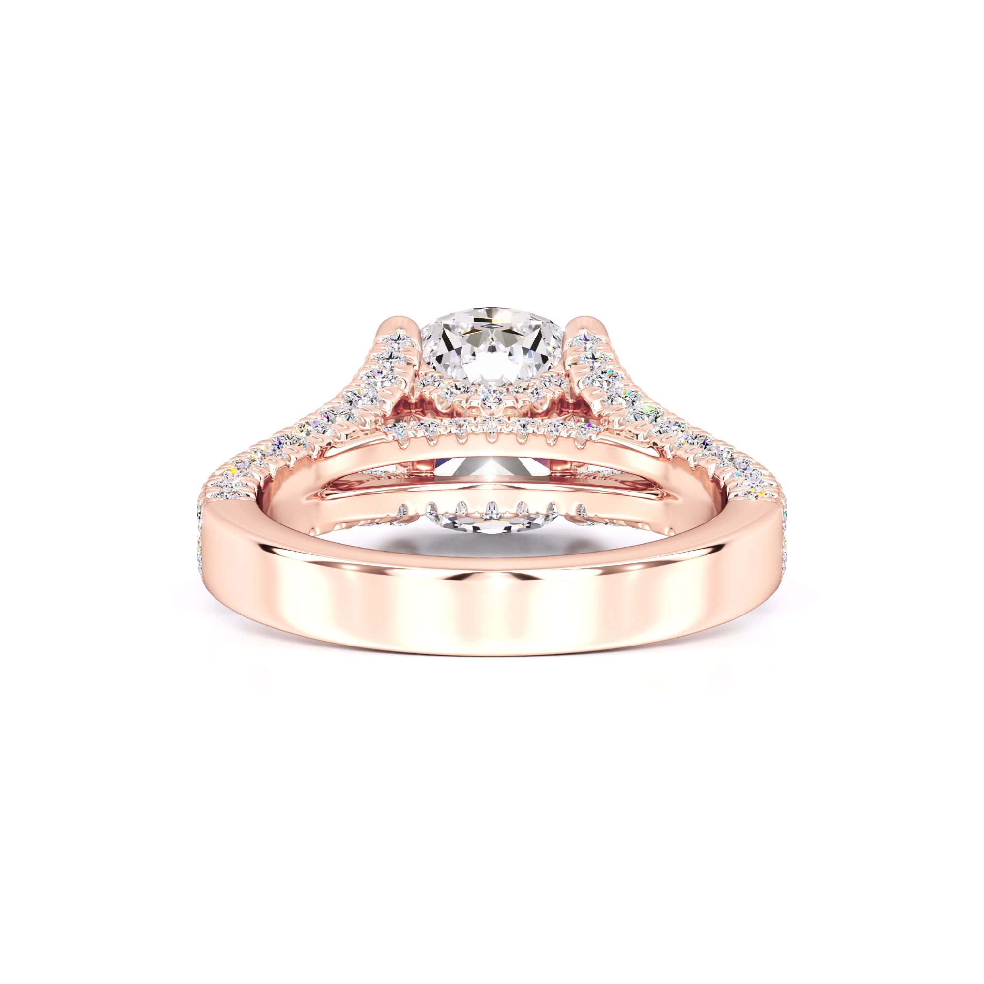 Rylee Moissanite & Lab Grown Diamond Ring | Rose Gold | 3
