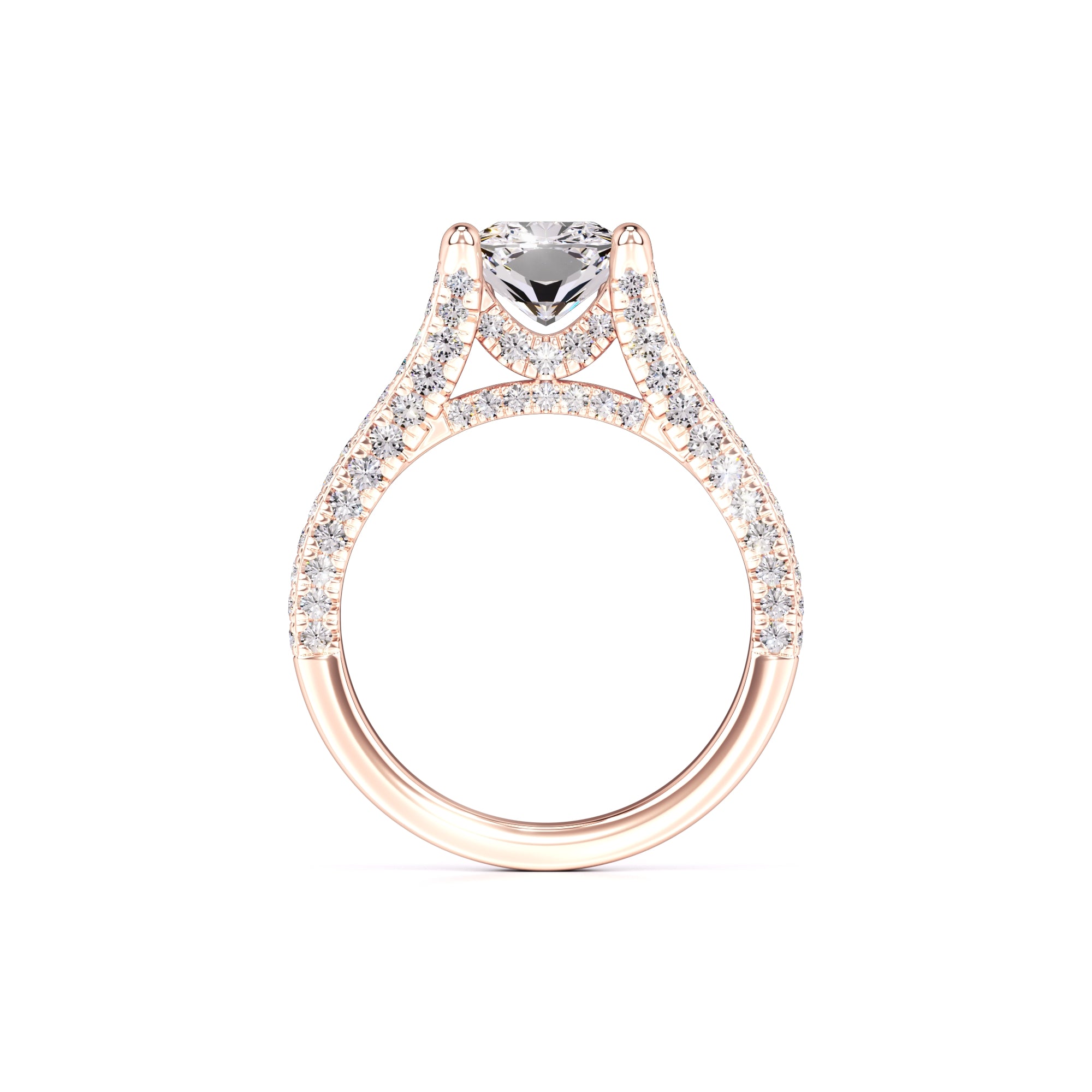 Rylee Moissanite & Lab Grown Diamond Ring | Rose Gold | 4
