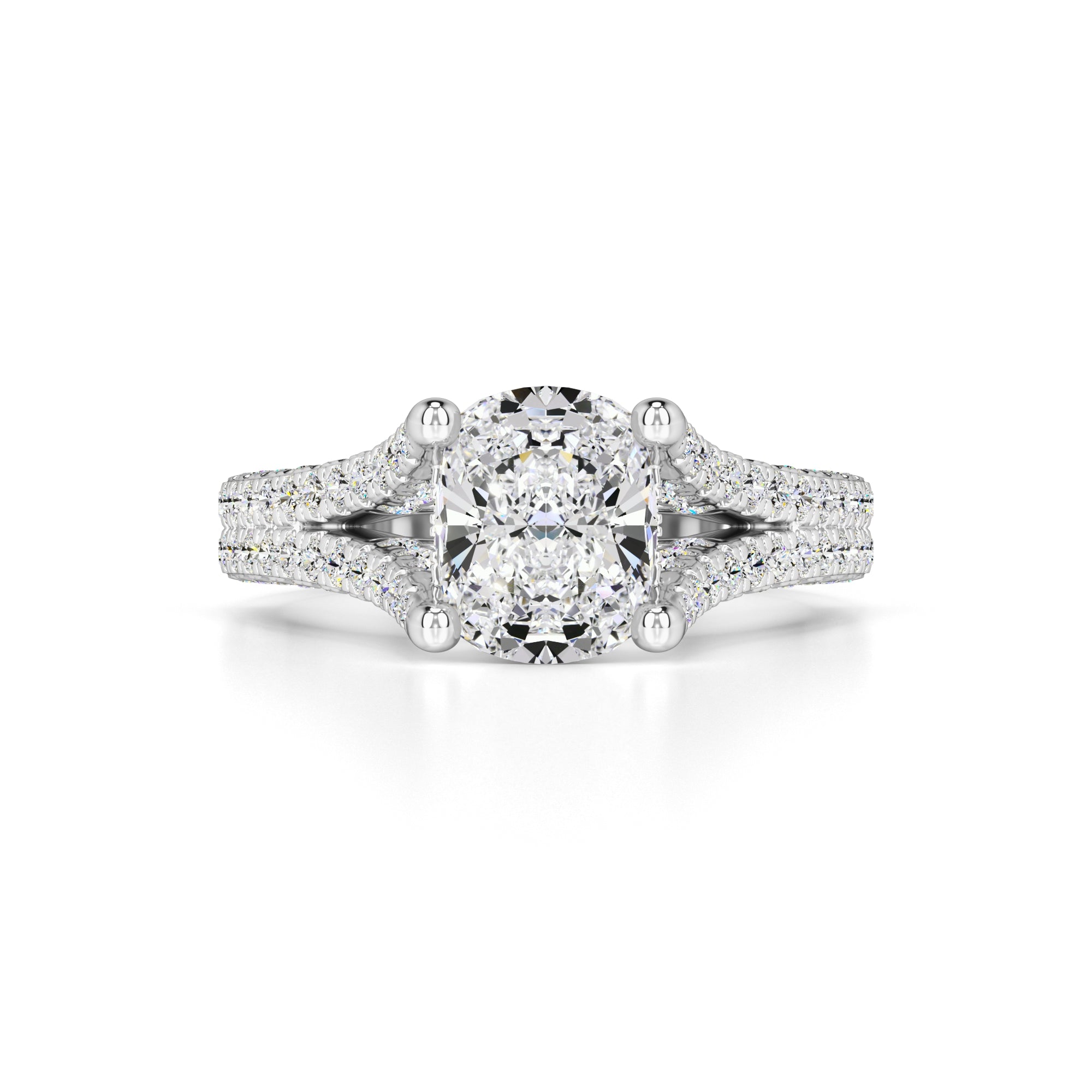 Rylee Moissanite & Lab Grown Diamond Ring | White Gold | 1