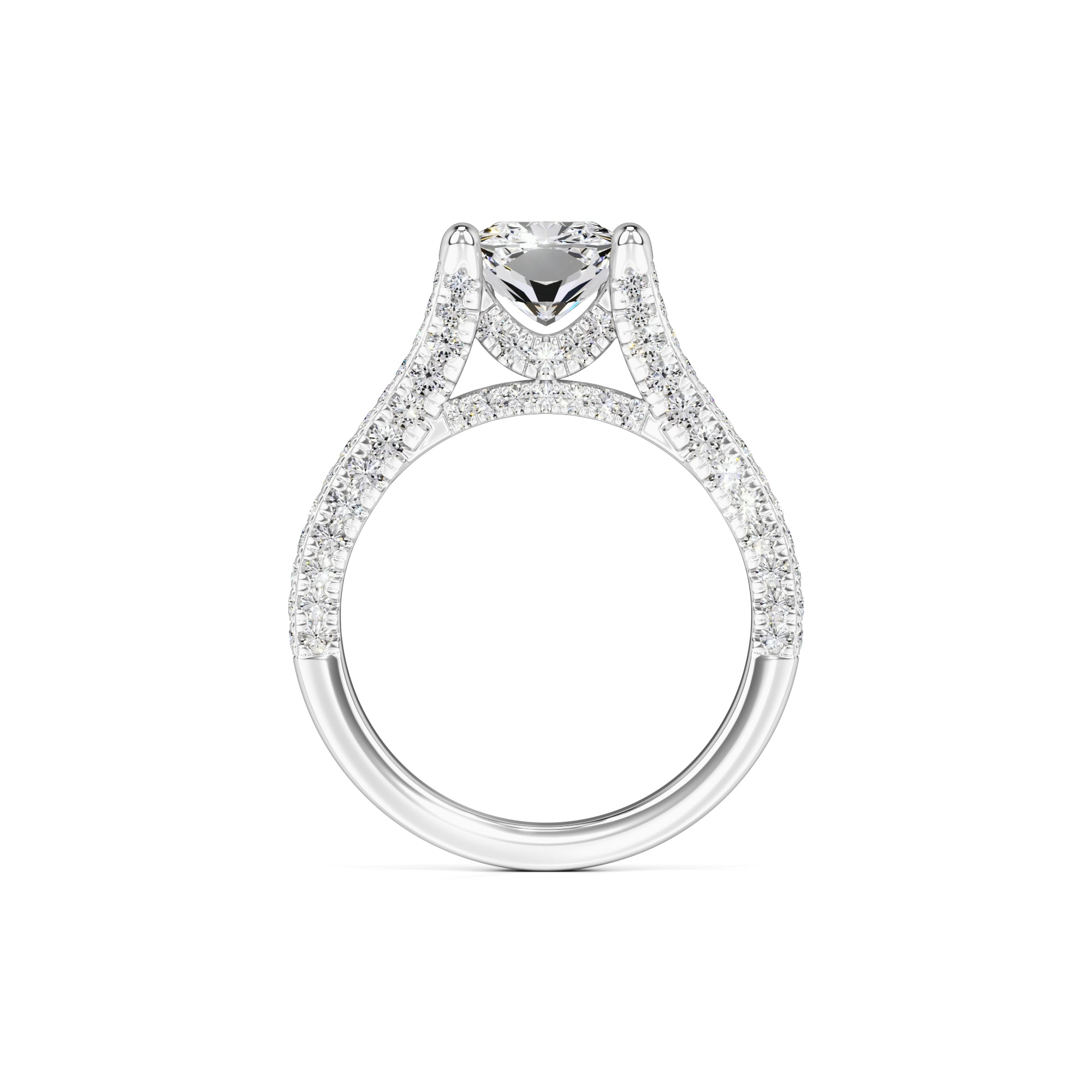 Rylee Moissanite & Lab Grown Diamond Ring | White Gold | 4