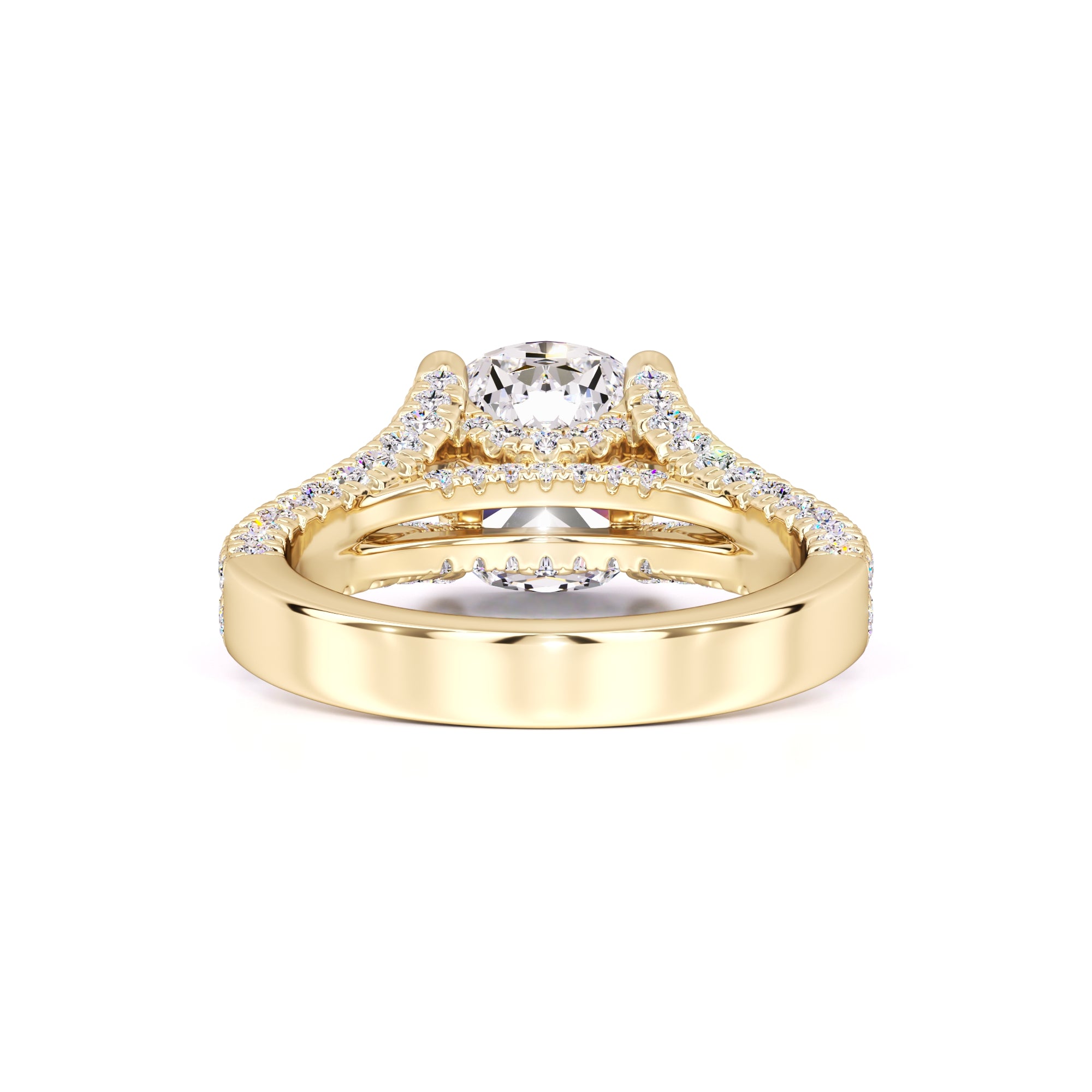 Rylee Moissanite & Lab Grown Diamond Ring | Yellow Gold | 3