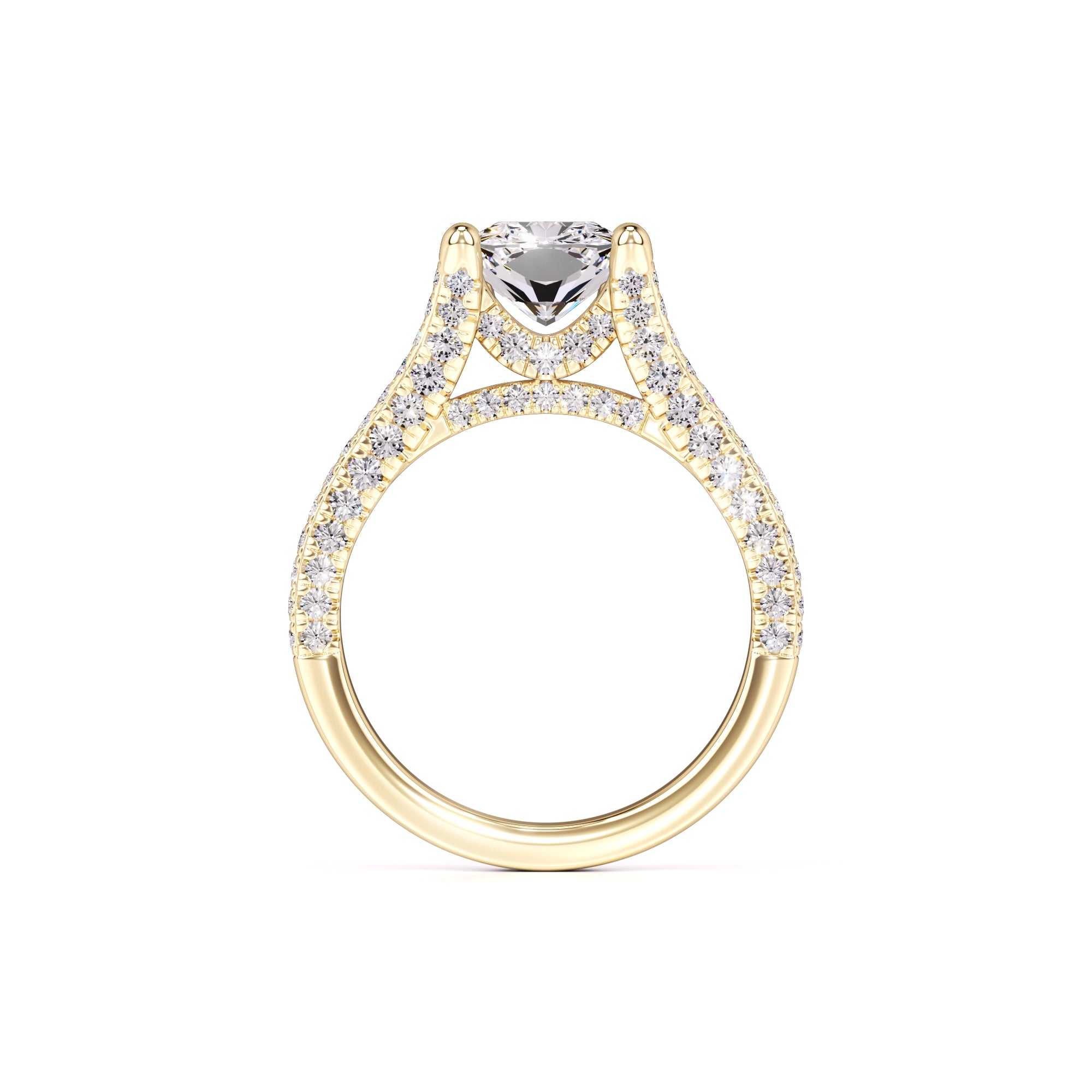 Rylee Moissanite & Lab Grown Diamond Ring | Yellow Gold | 4