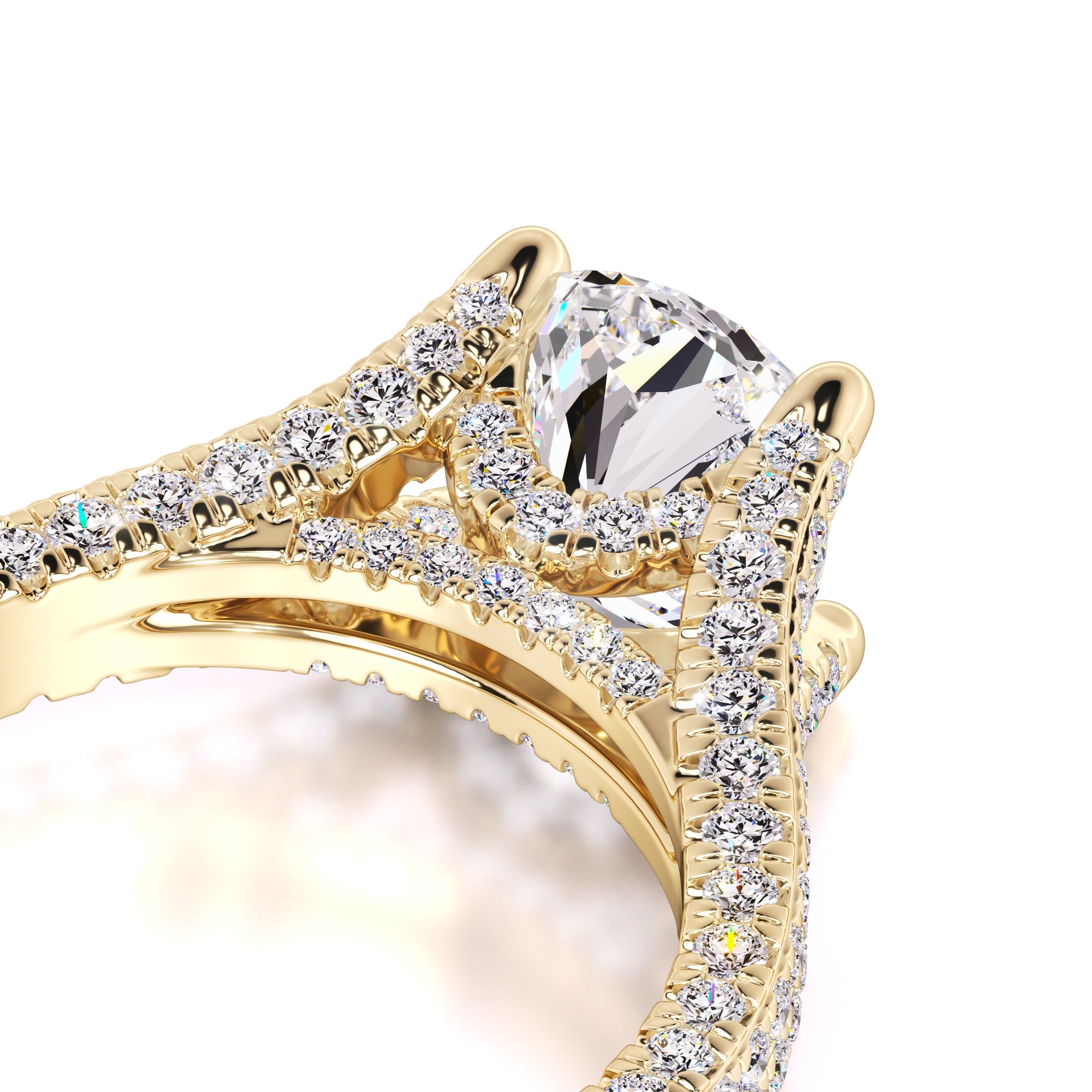 Rylee Moissanite & Lab Grown Diamond Ring | Yellow Gold | 2
