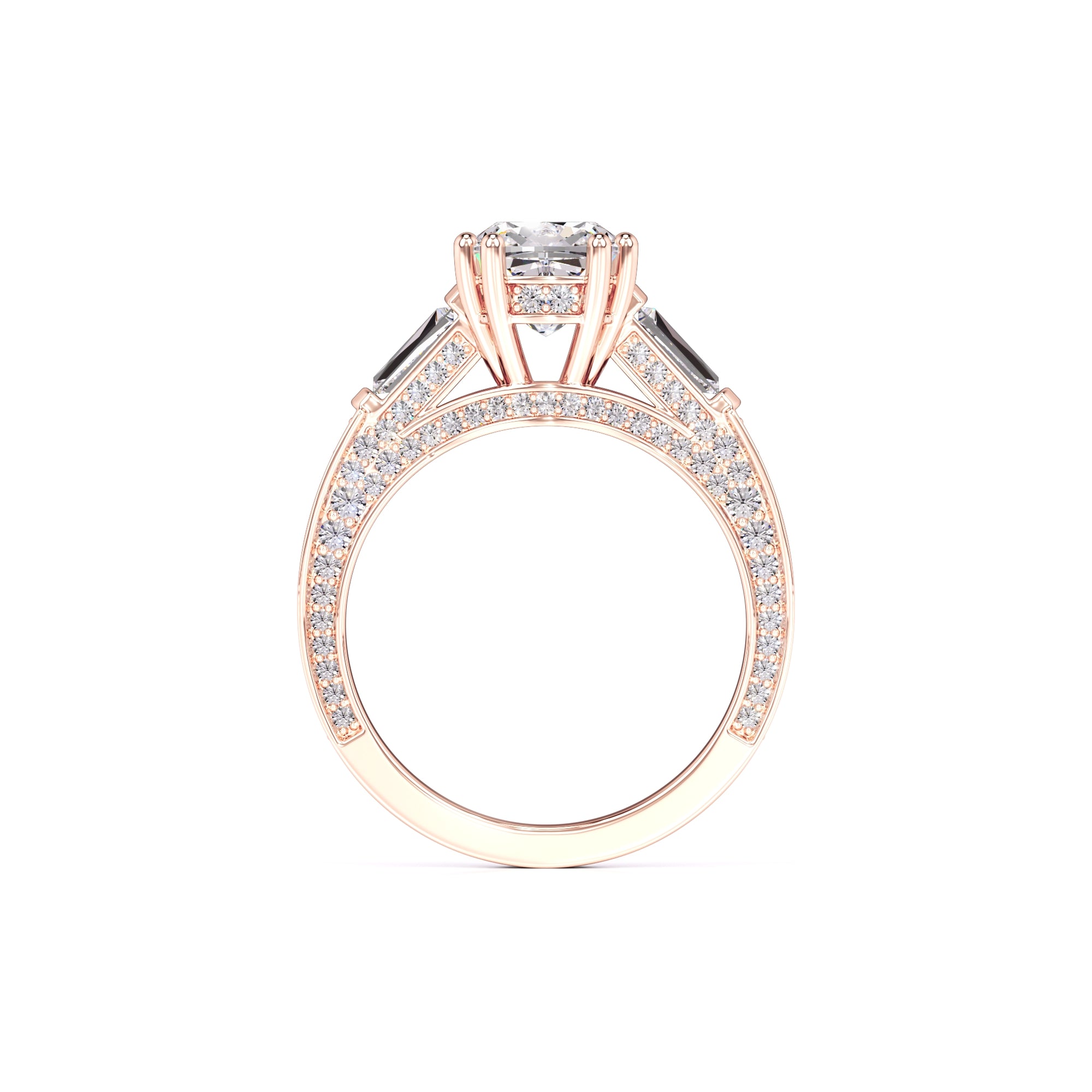 Raelynn Moissanite & Lab Grown Diamond Ring | Rose Gold | 4