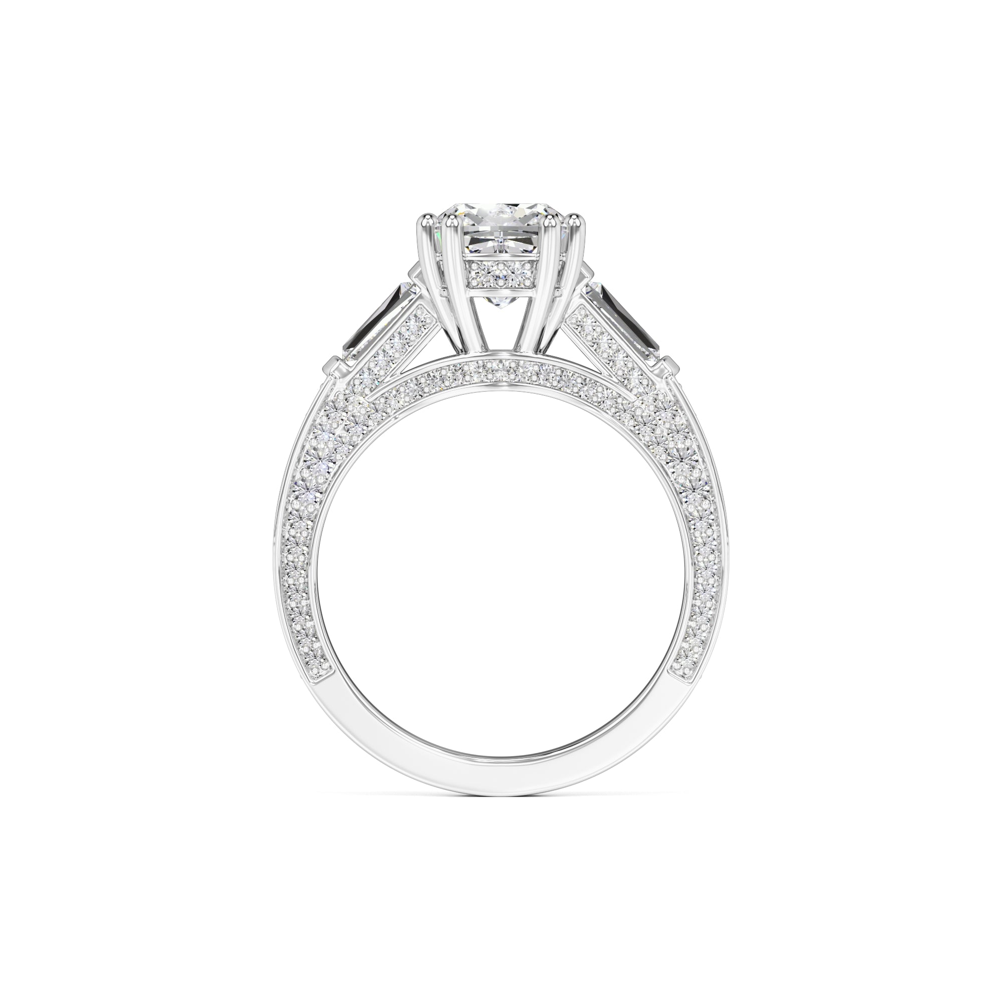 Raelynn Moissanite & Lab Grown Diamond Ring | White Gold | 4