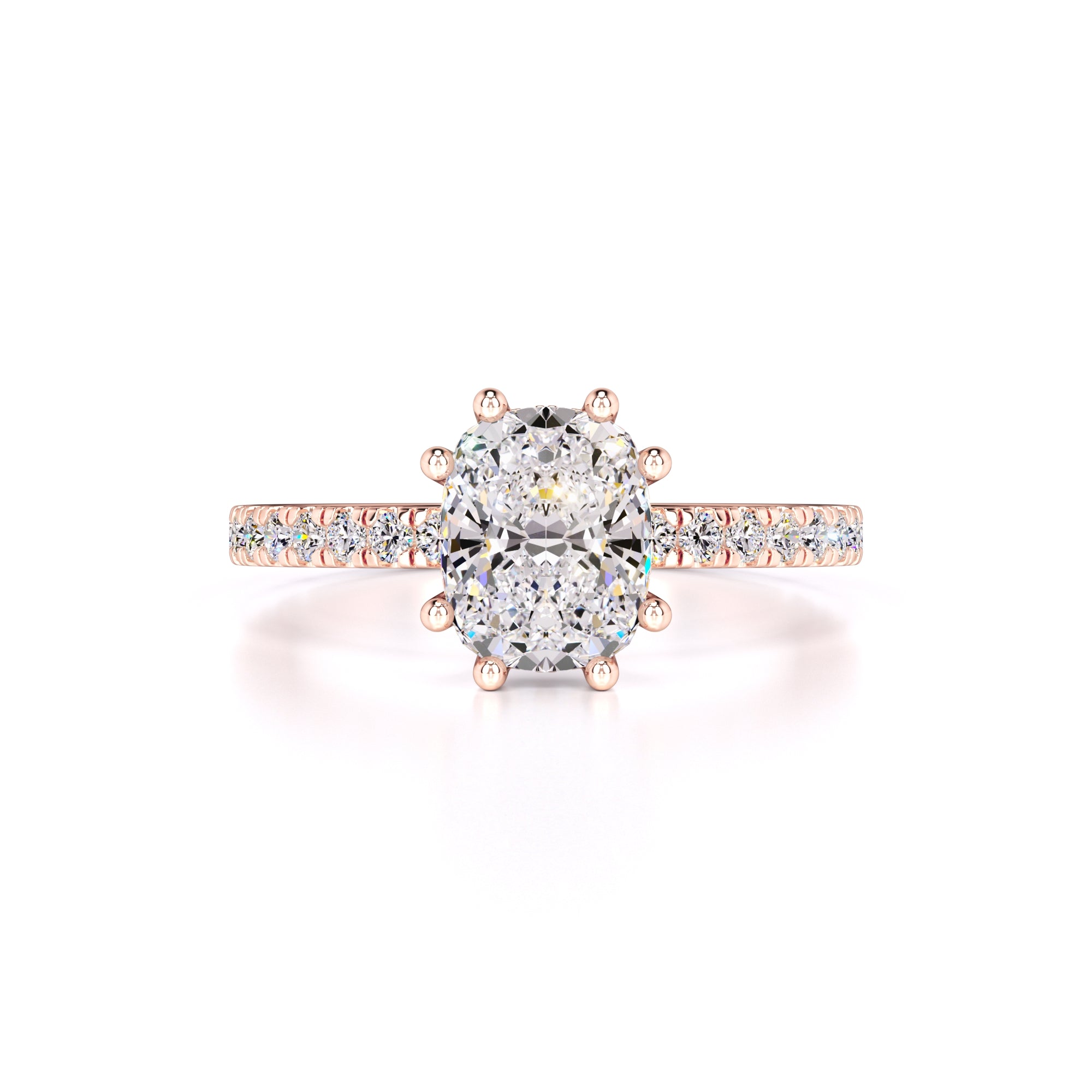 Liana Moissanite & Lab Grown Diamond Ring | Rose Gold | 1