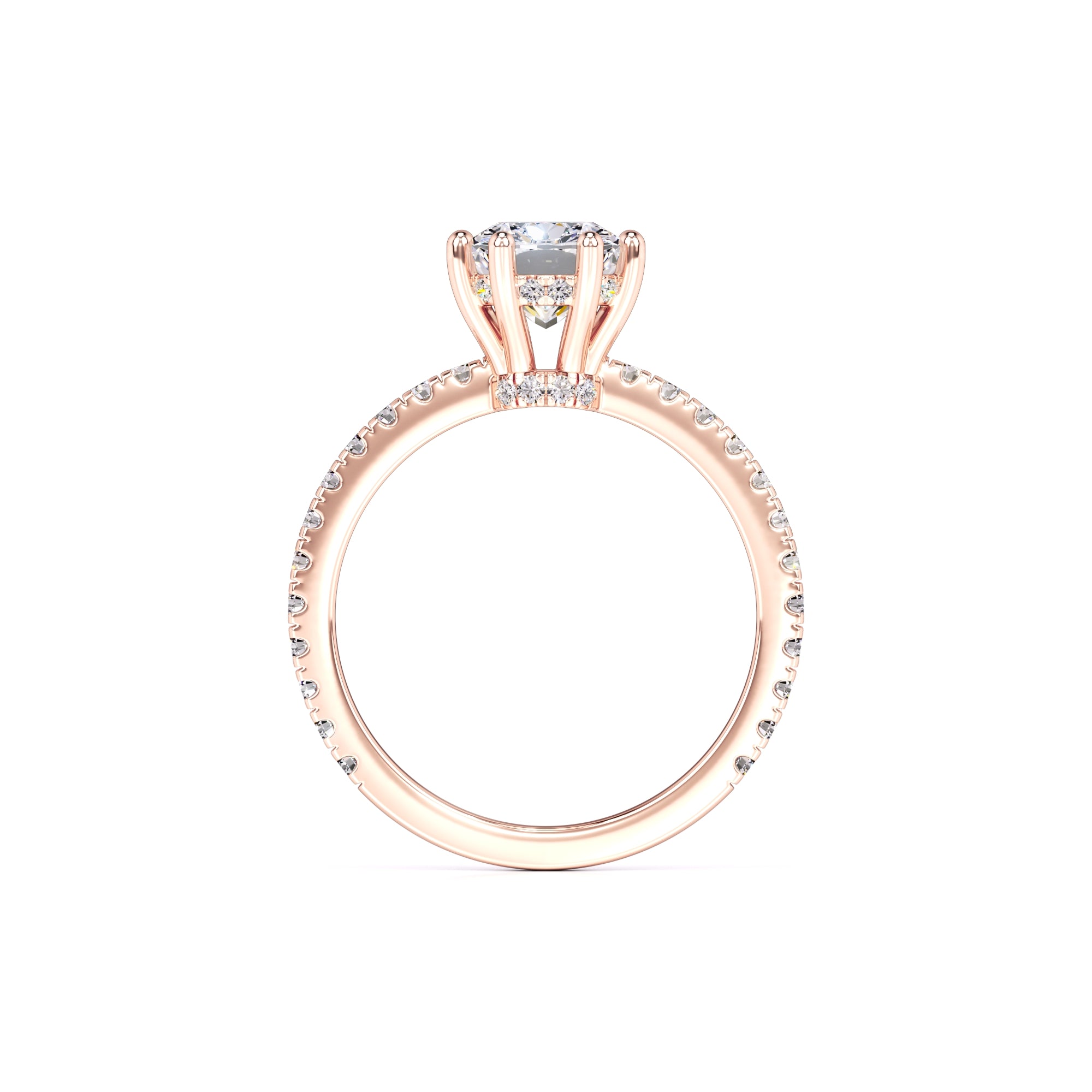 Liana Moissanite & Lab Grown Diamond Ring | Rose Gold | 4
