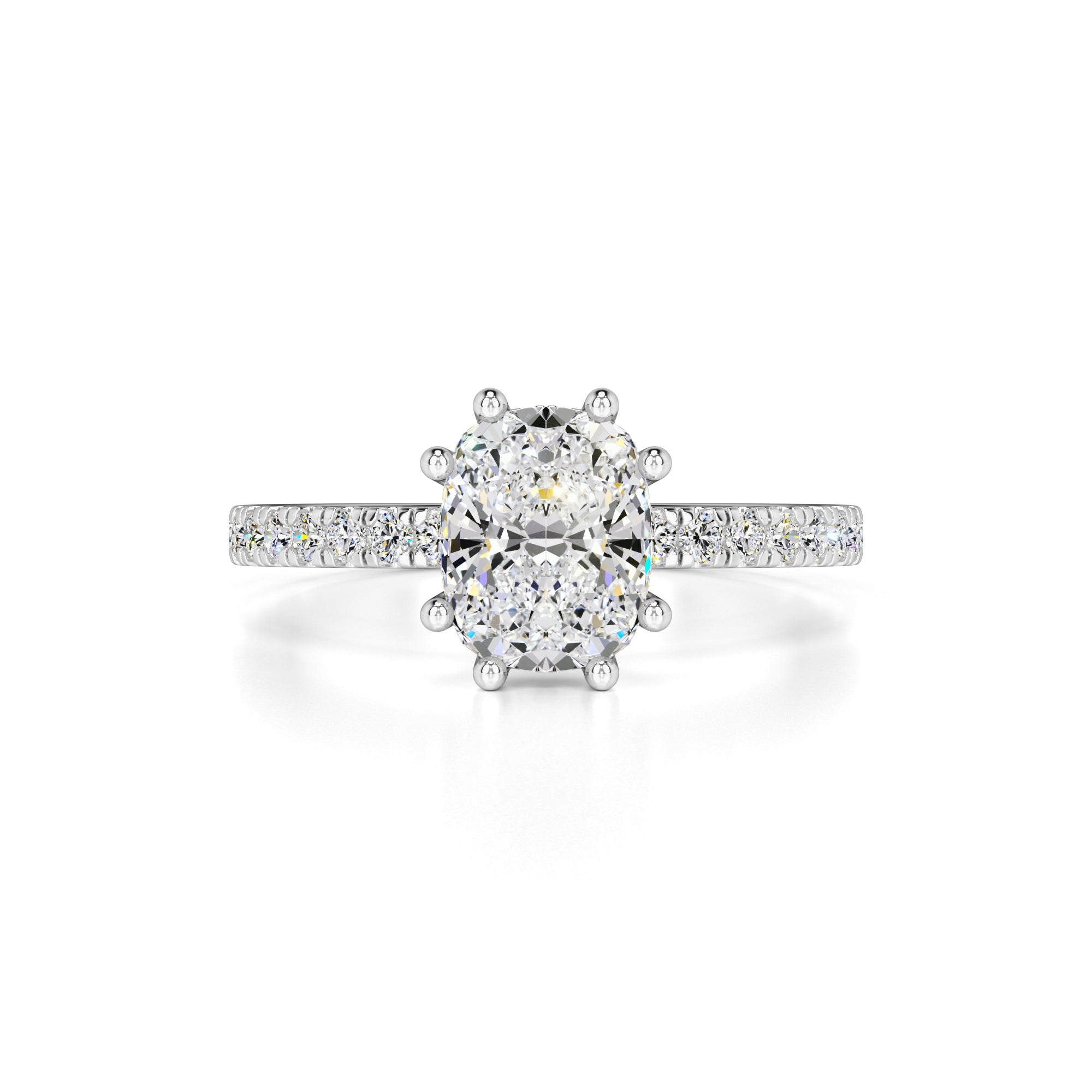 Liana Moissanite & Lab Grown Diamond Ring | White Gold | 1