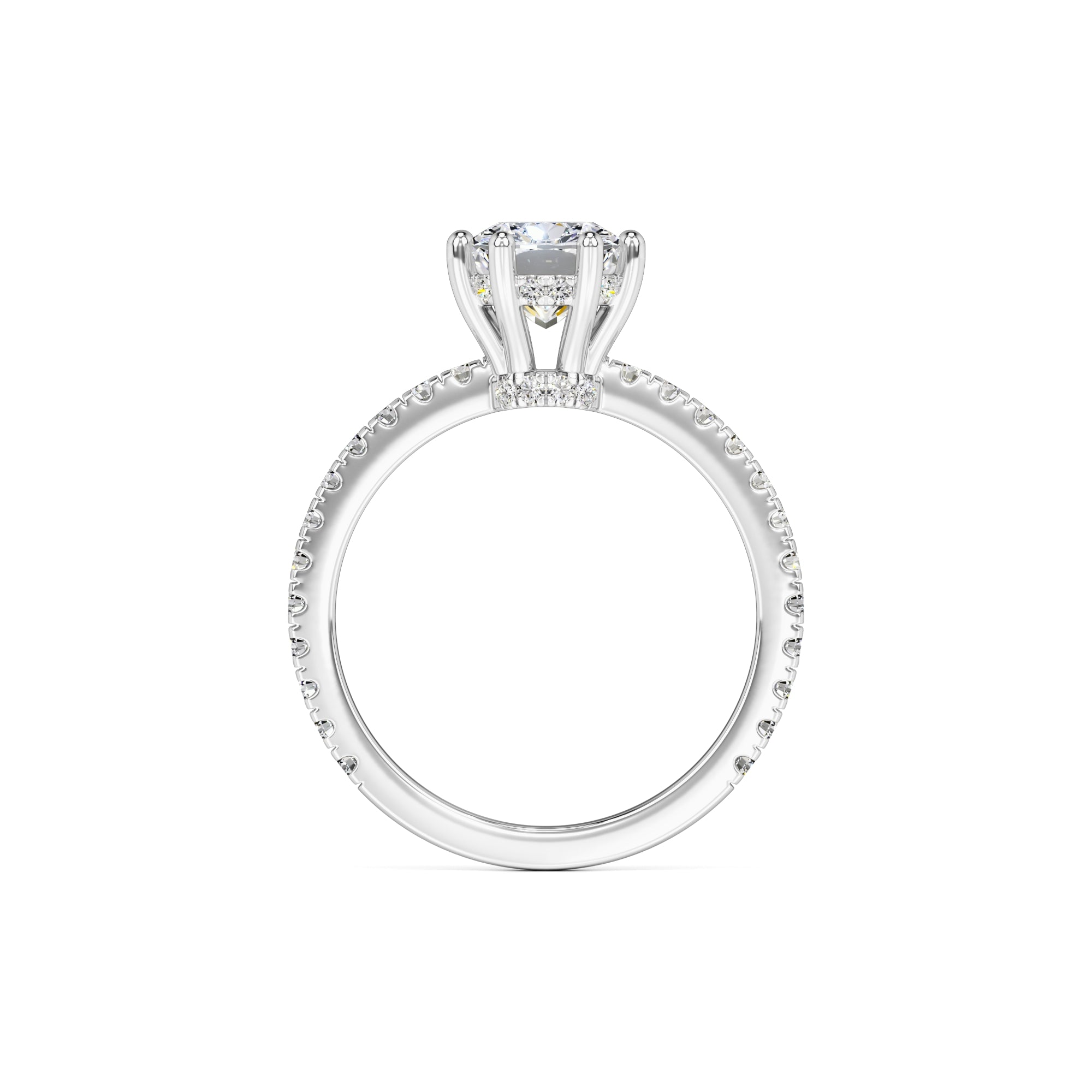 Liana Moissanite & Lab Grown Diamond Ring | White Gold | 4