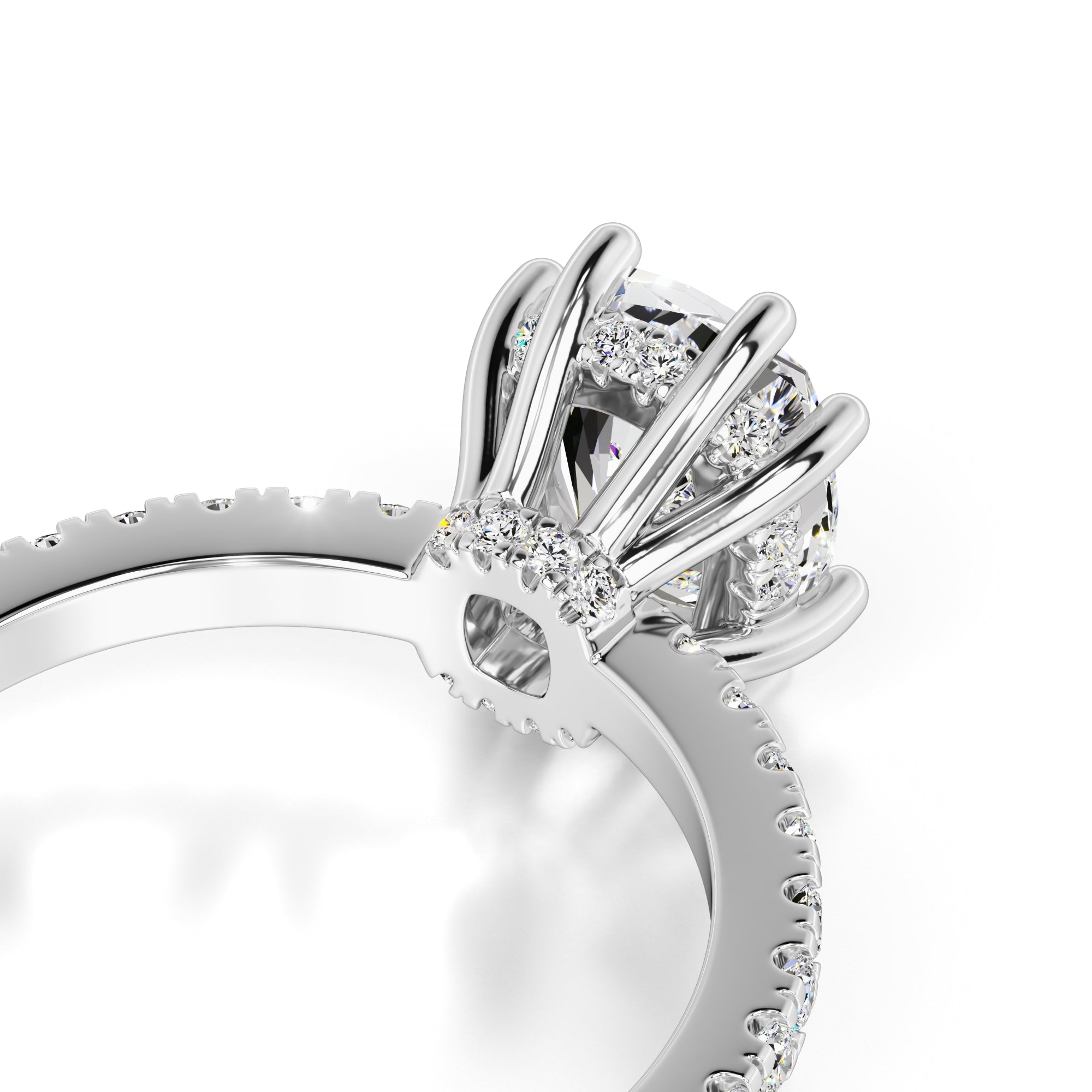 Liana Moissanite & Lab Grown Diamond Ring | White Gold | 2