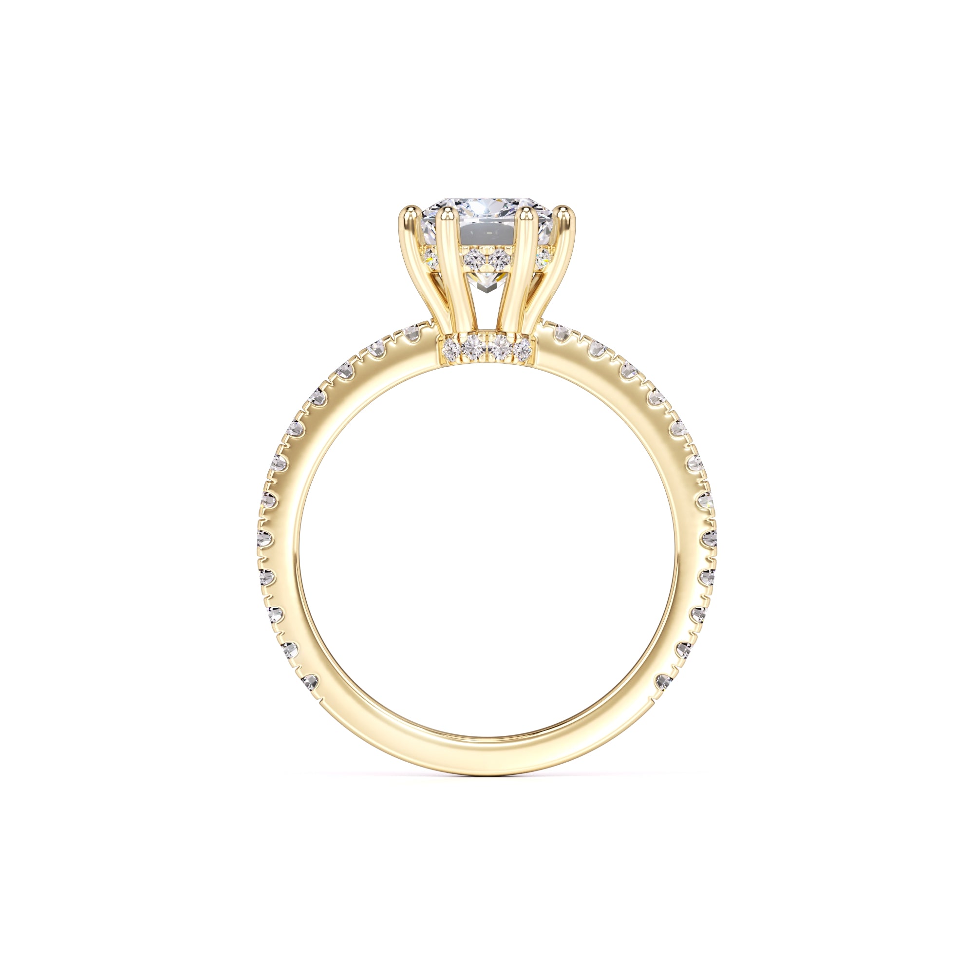 Liana Moissanite & Lab Grown Diamond Ring | Yellow Gold | 4