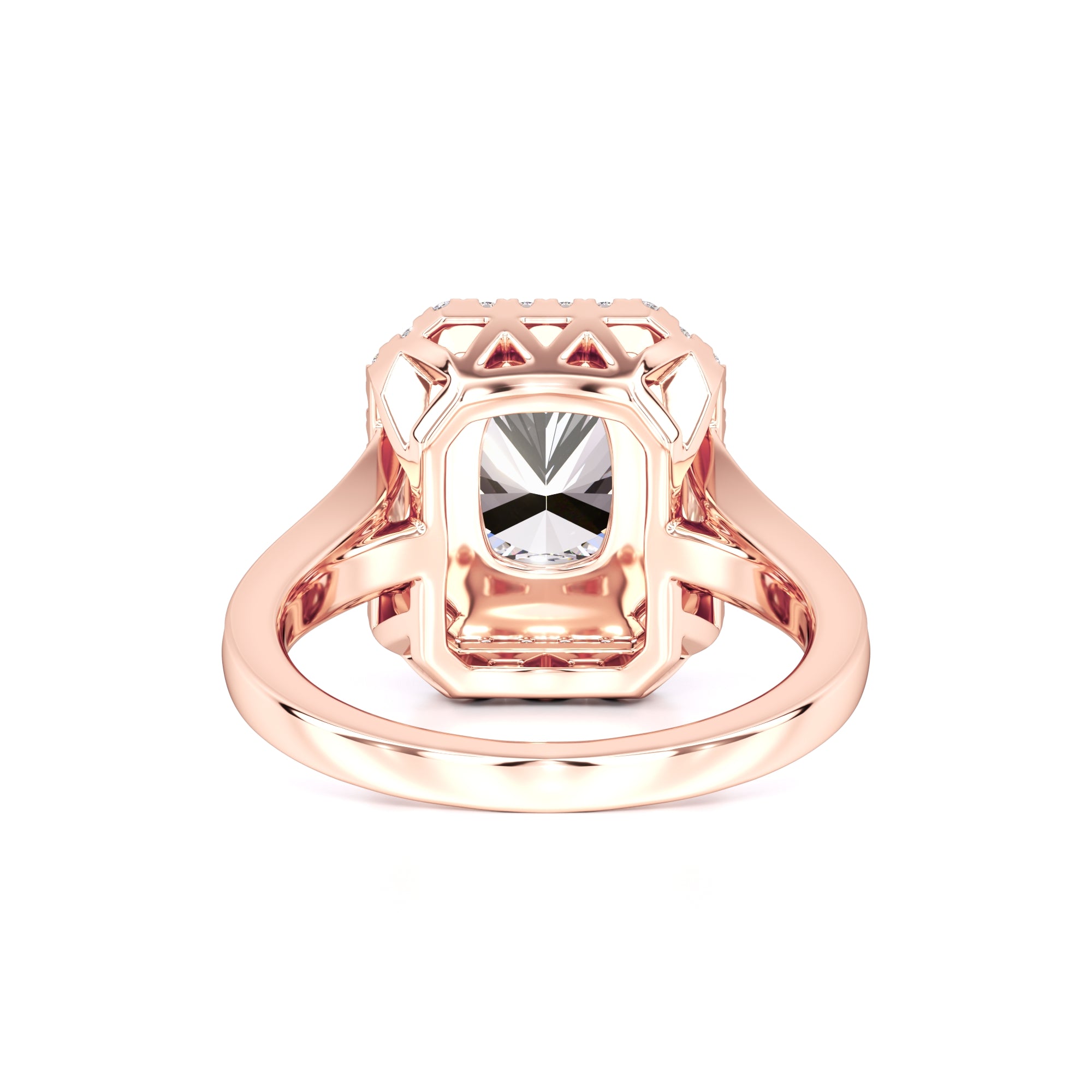 Camille Moissanite & Lab Grown Diamond Ring | Rose Gold | 3