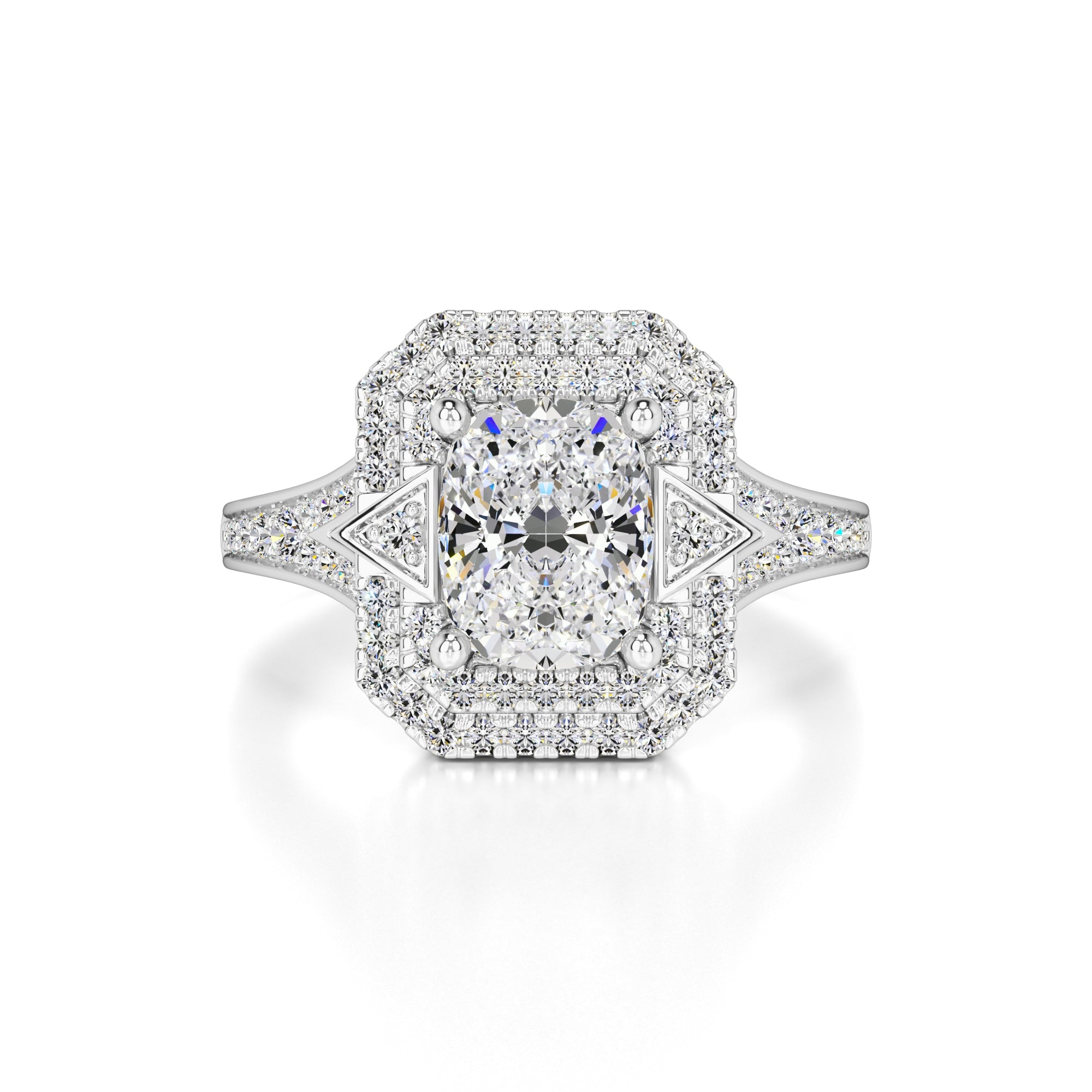 Camille Moissanite & Lab Grown Diamond Ring | White Gold | 1