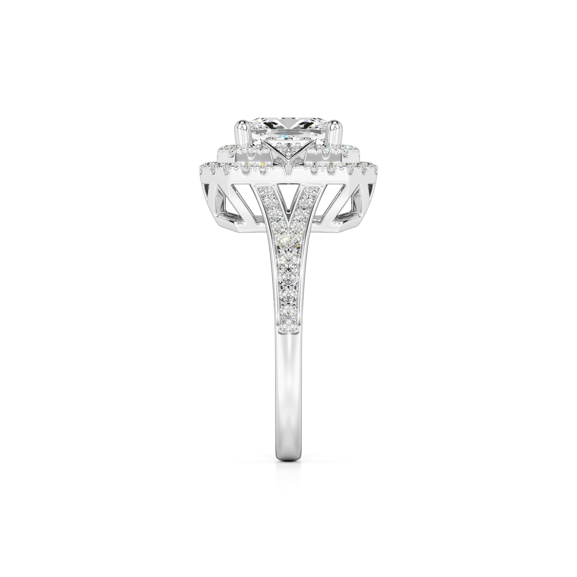 Camille Lab Grown Diamond Ring | White Gold | 4