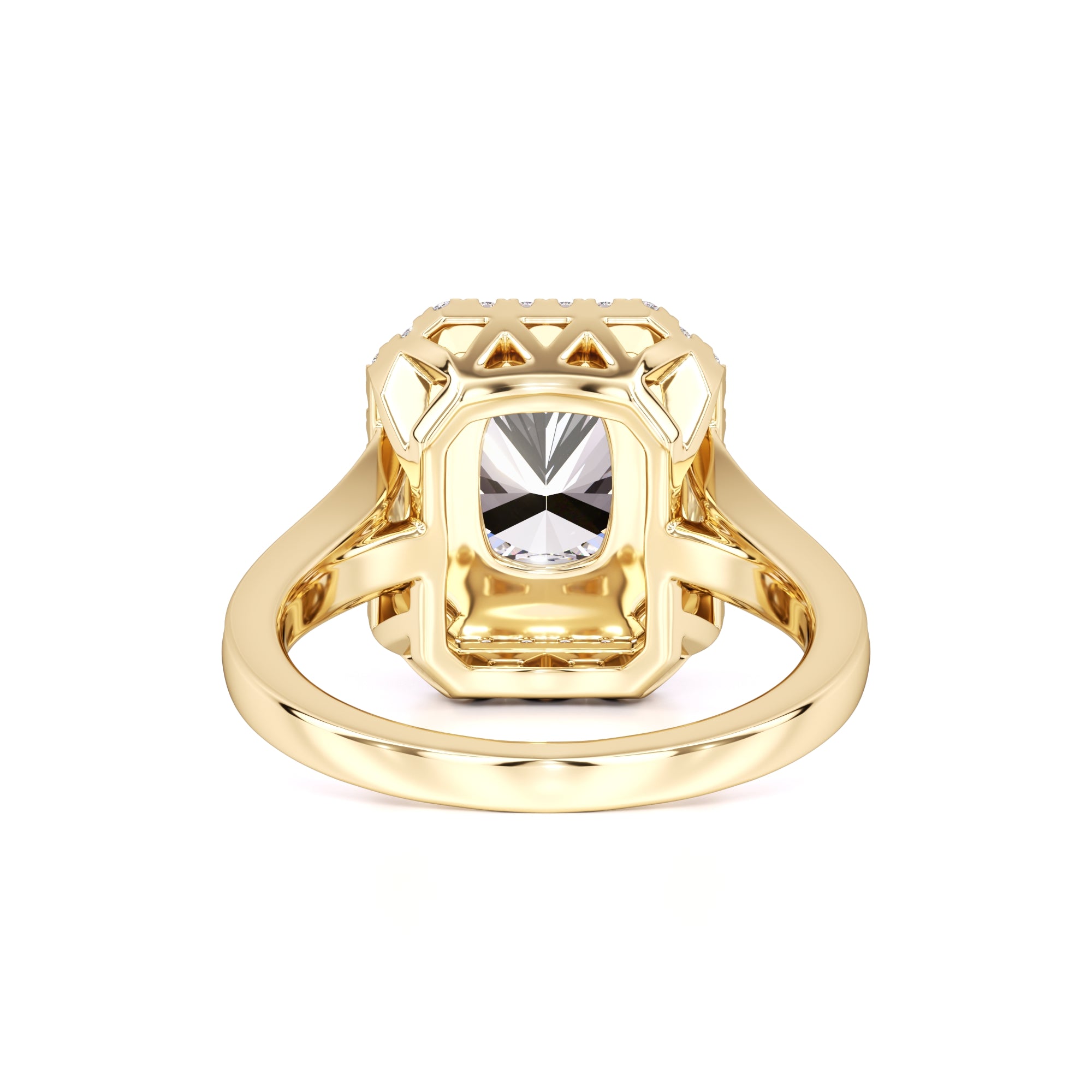 Camille Moissanite & Lab Grown Diamond Ring | Yellow Gold | 3