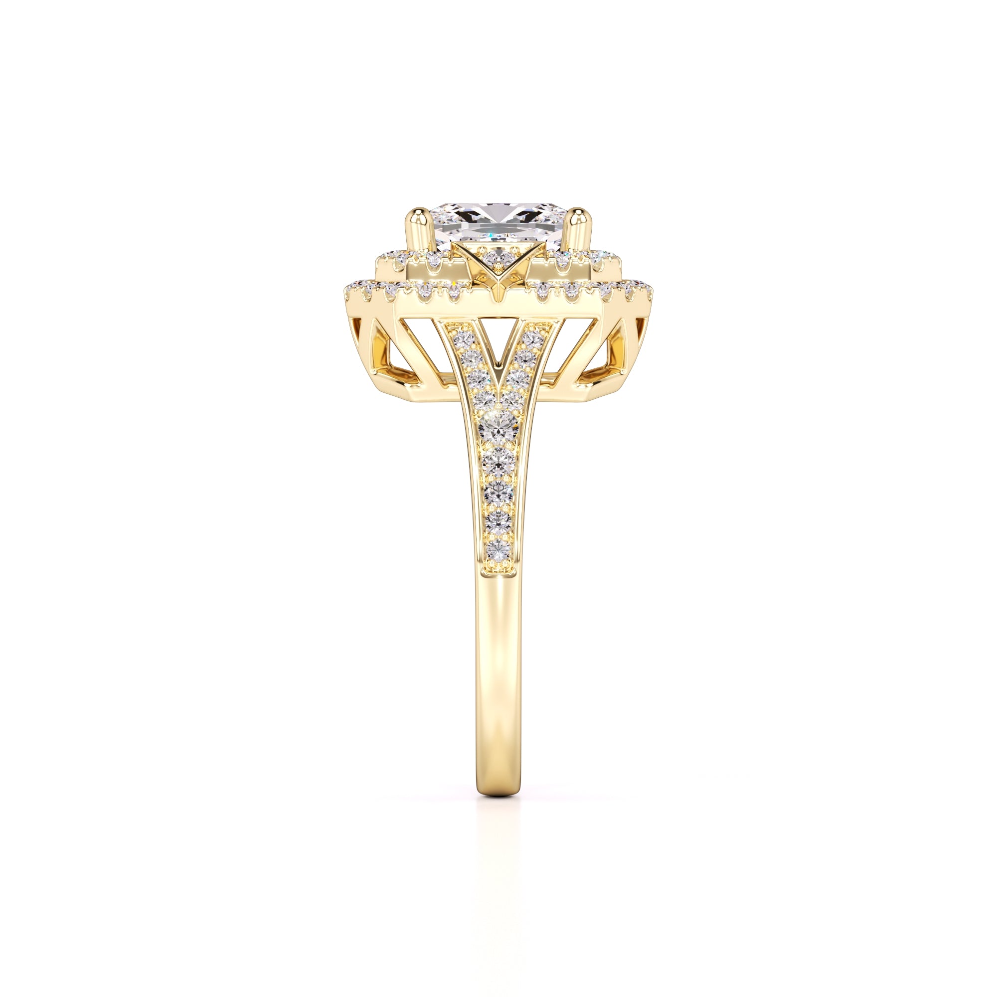 Camille Lab Grown Diamond Ring | Yellow Gold | 4
