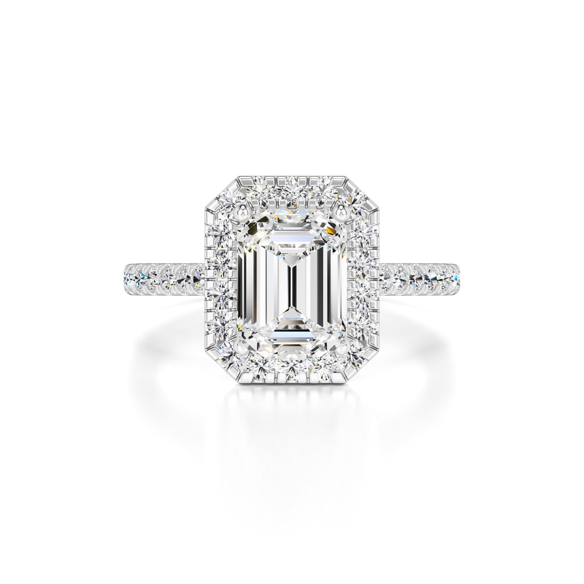 Naomi Moissanite & Lab Grown Diamond Ring | White Gold | 1