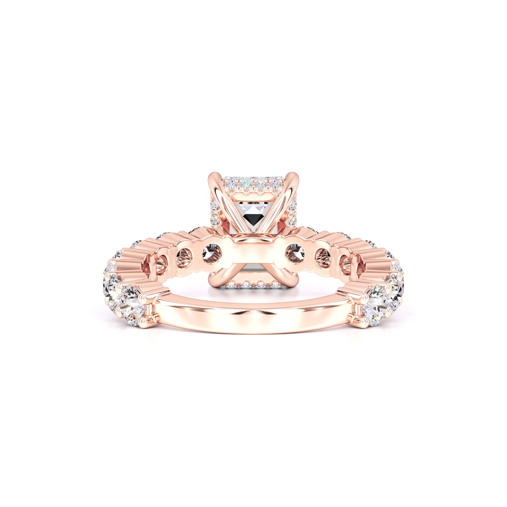 Carly Moissanite & Lab Grown Diamond Ring | Rose Gold | 3