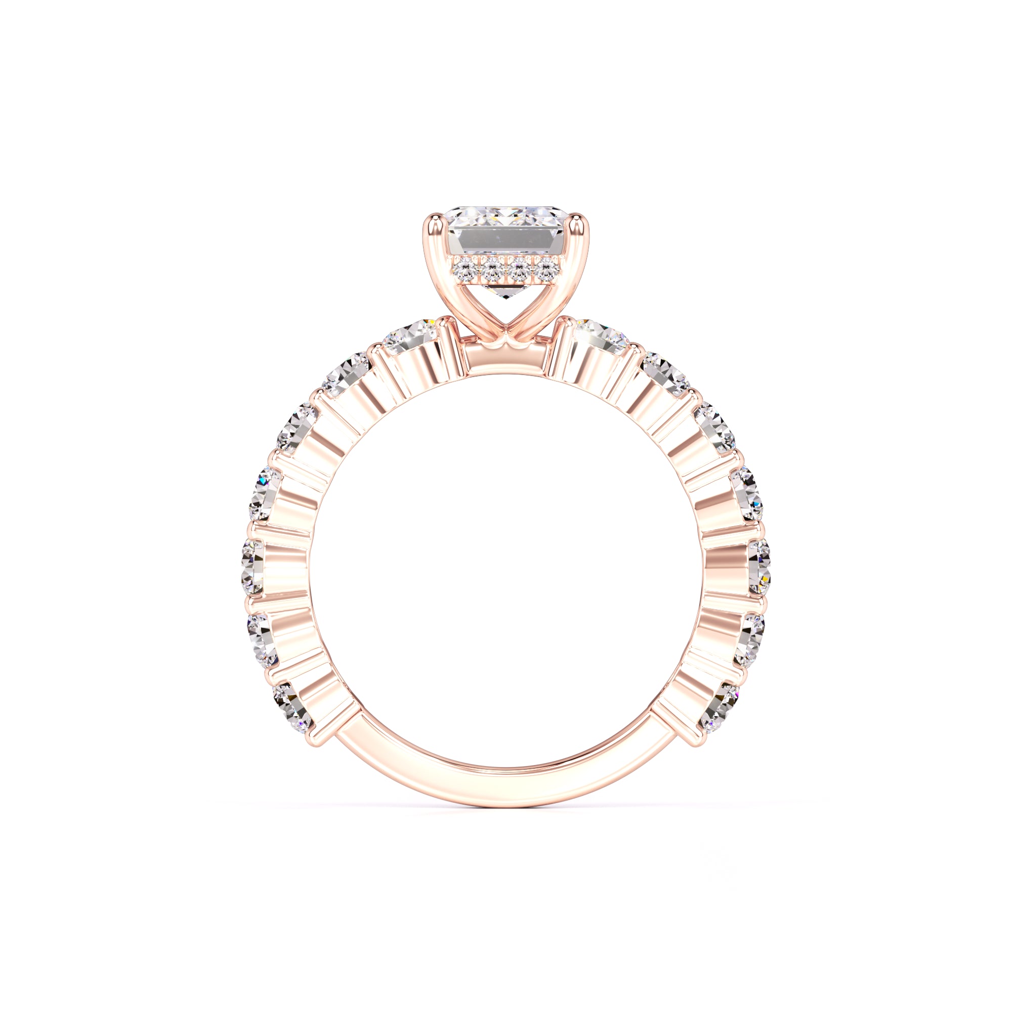 Carly Moissanite & Lab Grown Diamond Ring | Rose Gold | 4