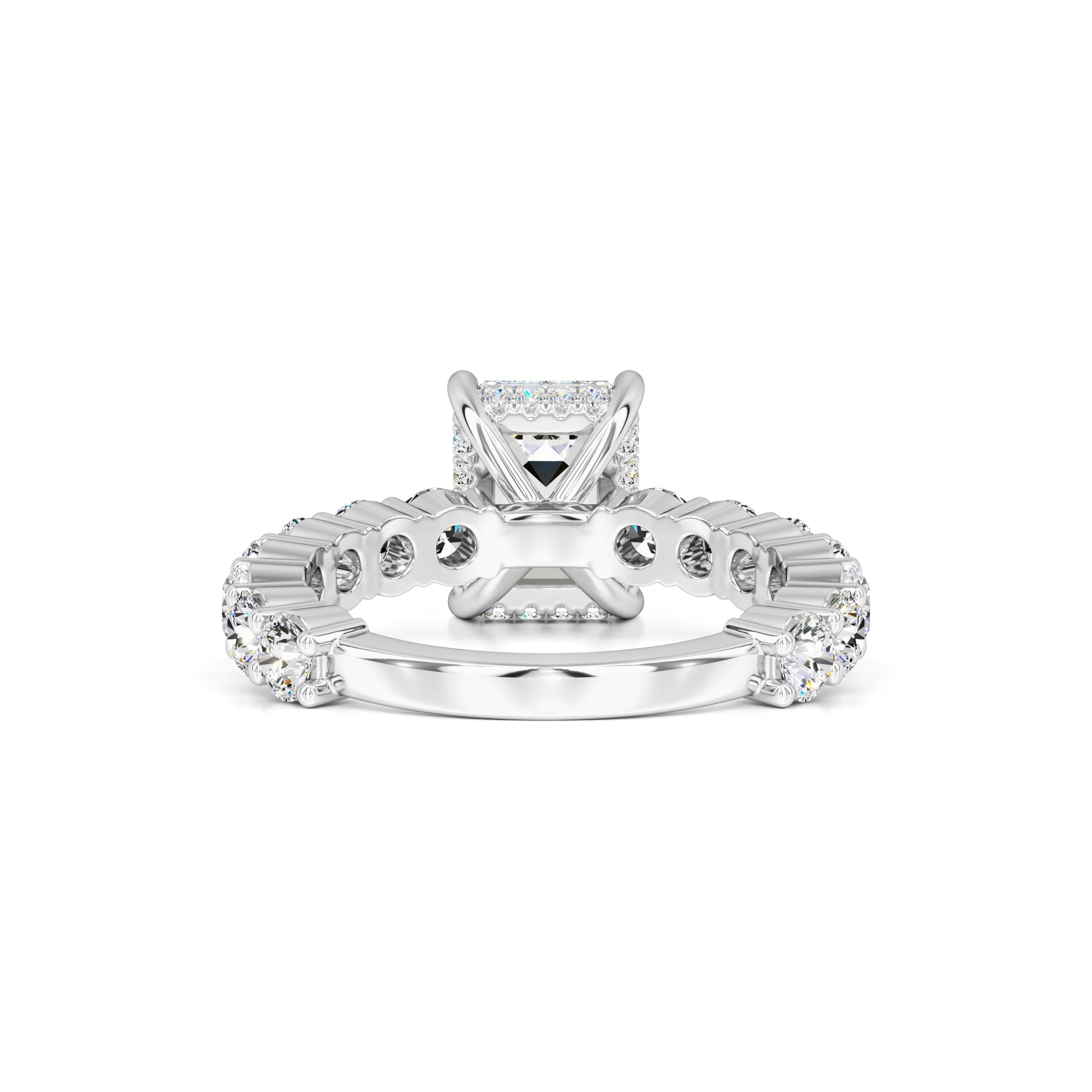 Carly Moissanite & Lab Grown Diamond Ring | White Gold | 3