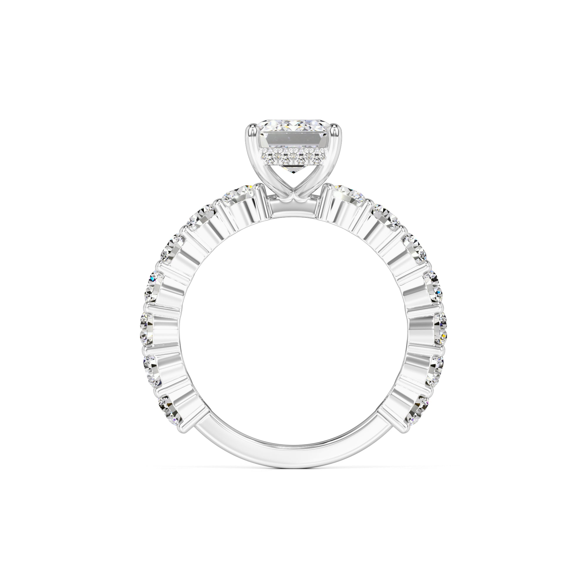 Carly Moissanite & Lab Grown Diamond Ring | White Gold | 4