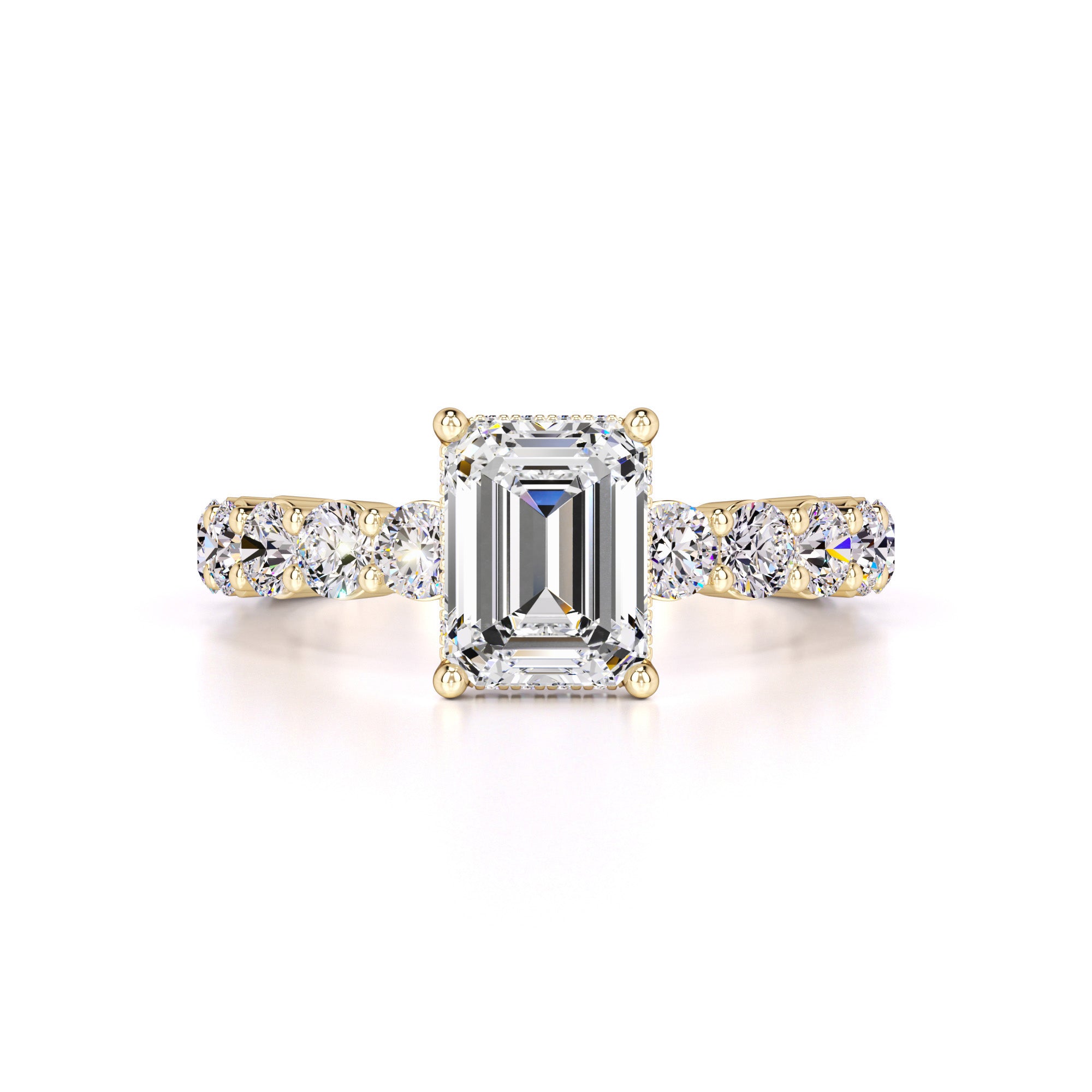 Carly Moissanite & Lab Grown Diamond Ring | Yellow Gold | 1