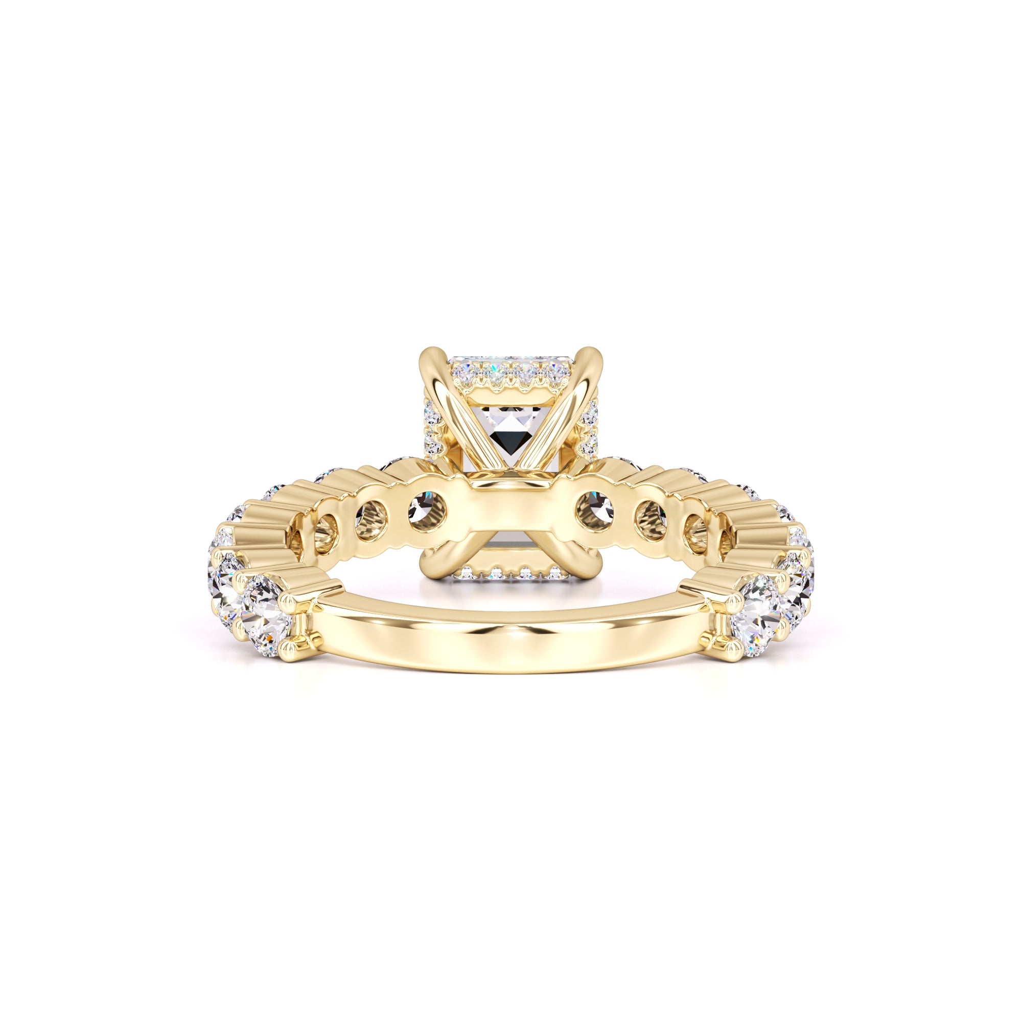 Carly Moissanite & Lab Grown Diamond Ring | Yellow Gold | 3
