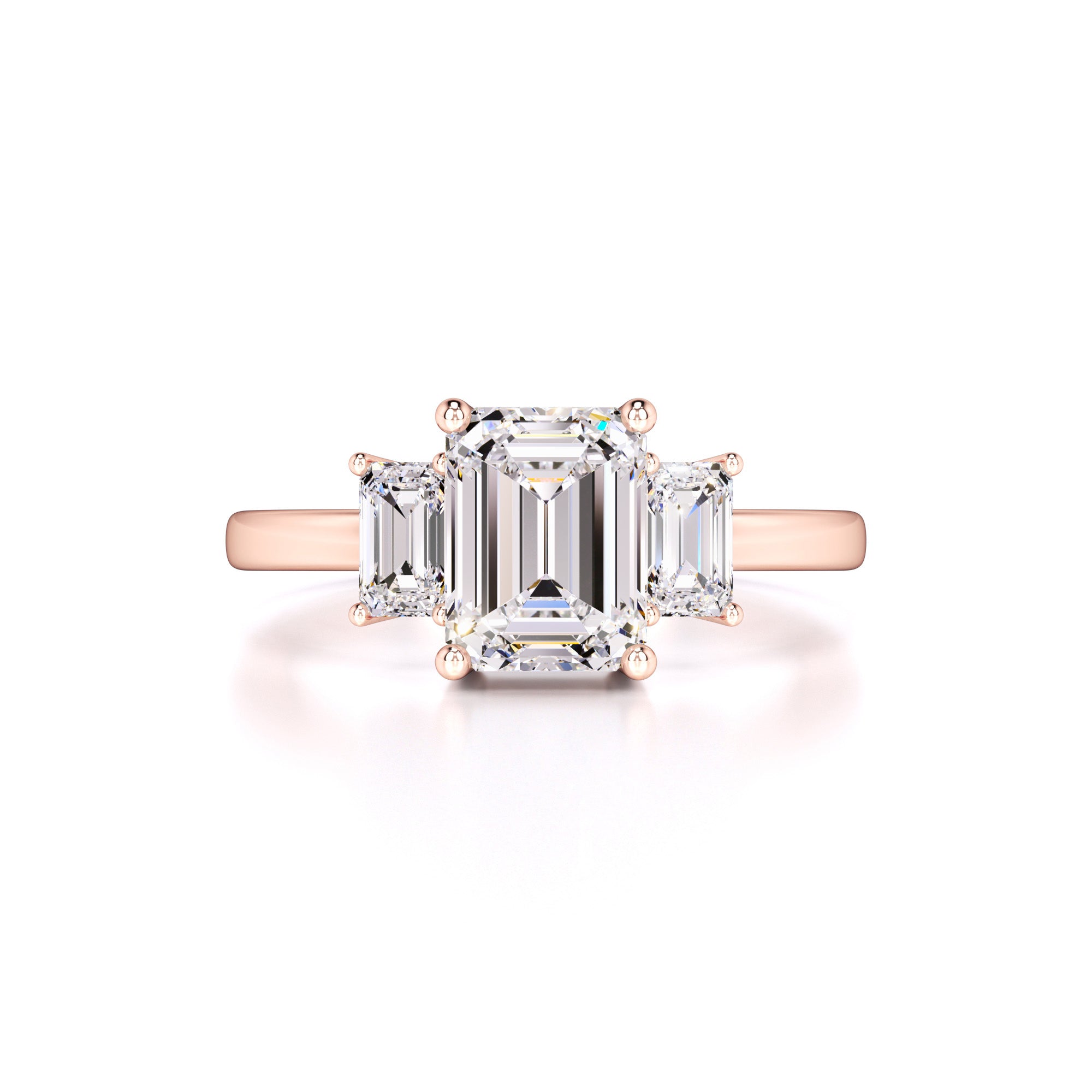 Rayna Moissanite & Lab Grown Diamond Ring | Rose Gold | 1