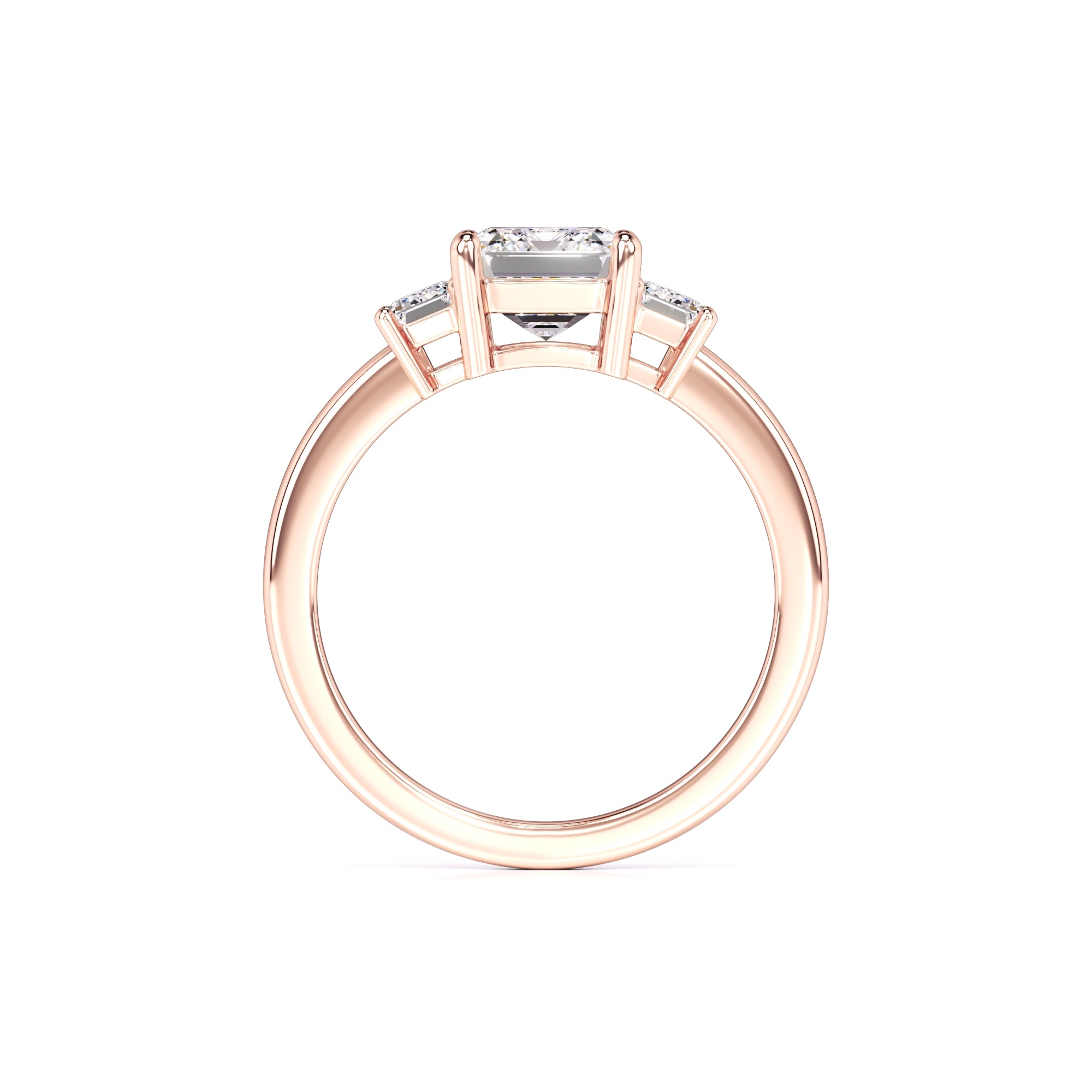 Rayna Moissanite & Lab Grown Diamond Ring | Rose Gold | 4