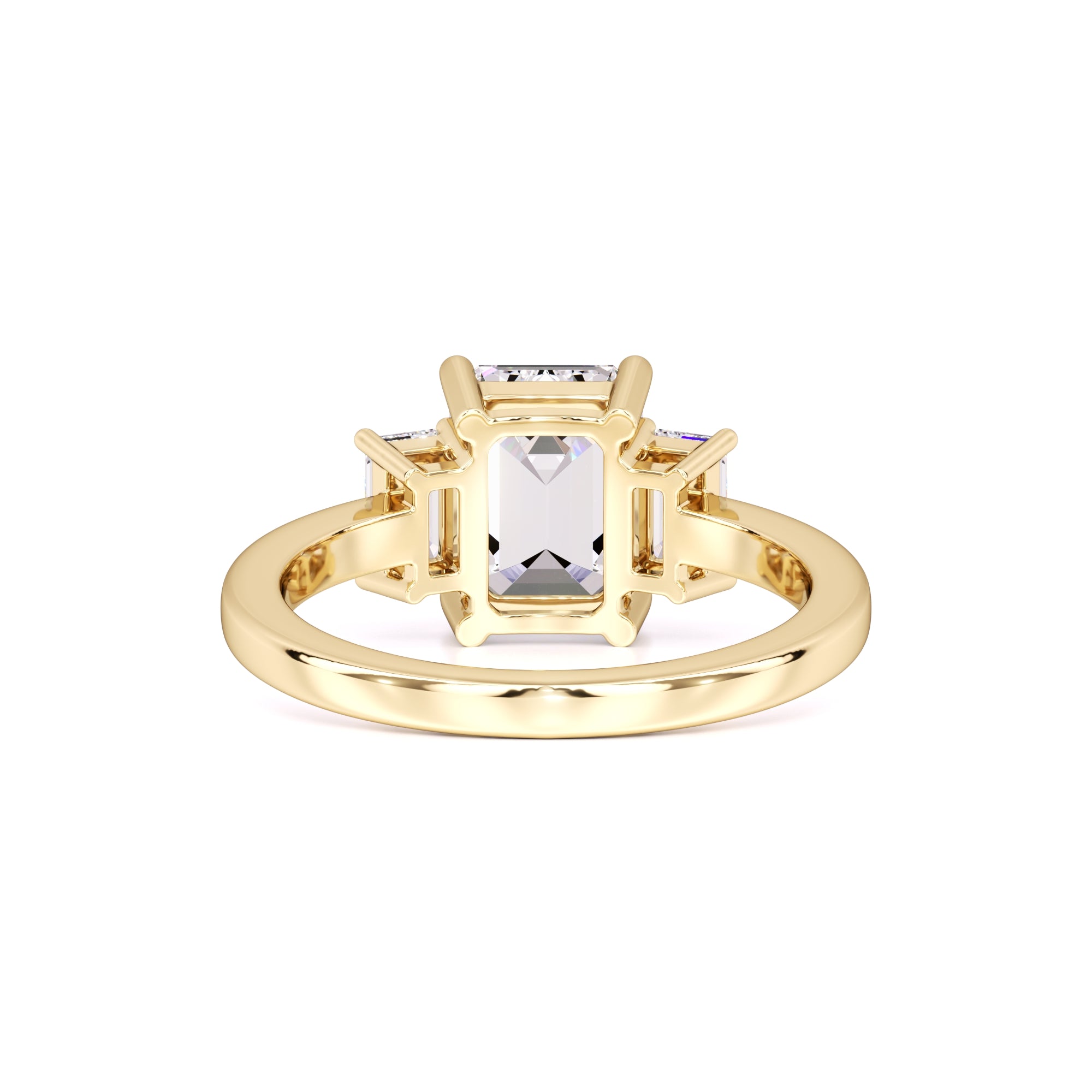 Rayna Moissanite & Lab Grown Diamond Ring | Yellow Gold | 3