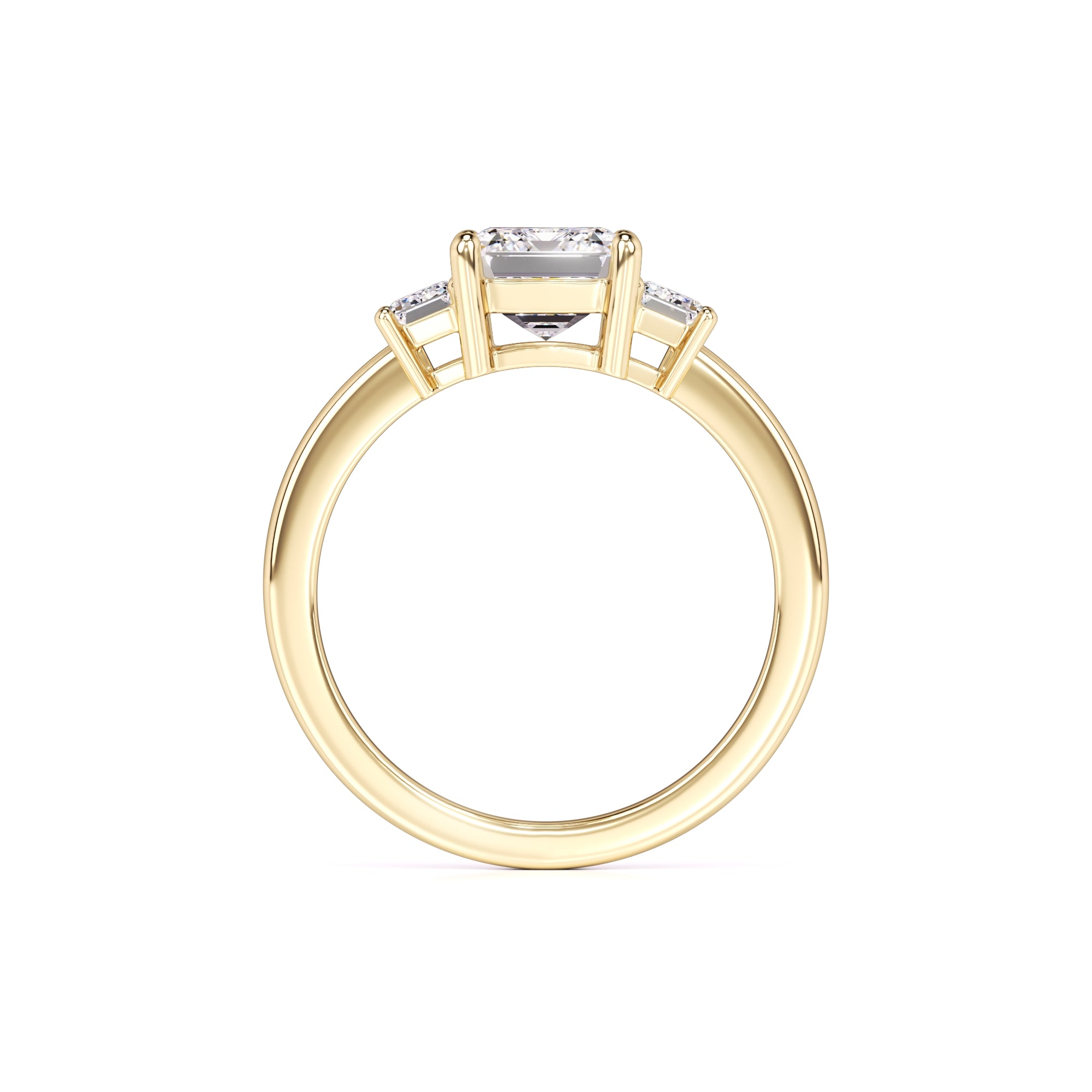 Rayna Moissanite & Lab Grown Diamond Ring | Yellow Gold | 4