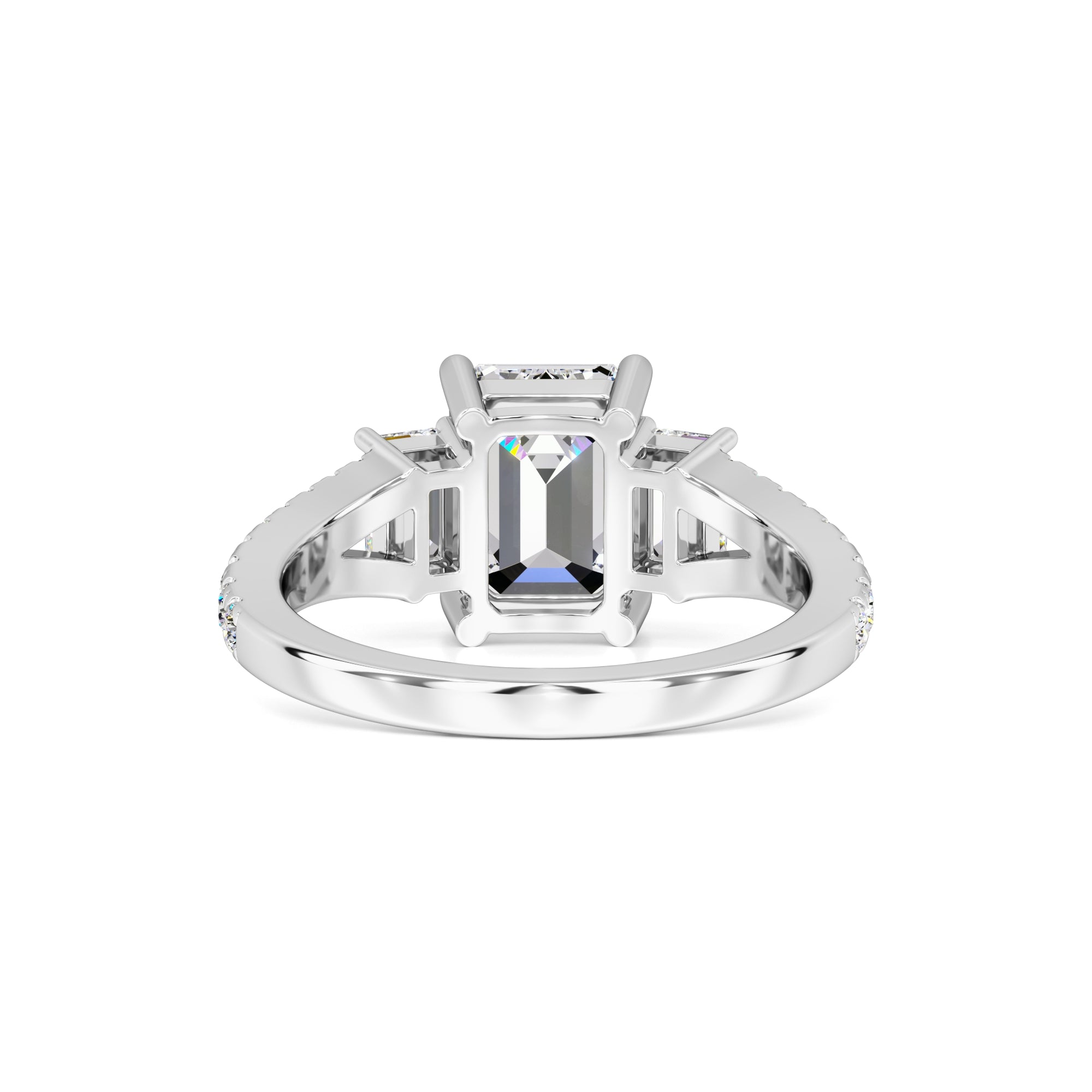 Emberly Moissanite & Lab Grown Diamond Ring | White Gold | 3