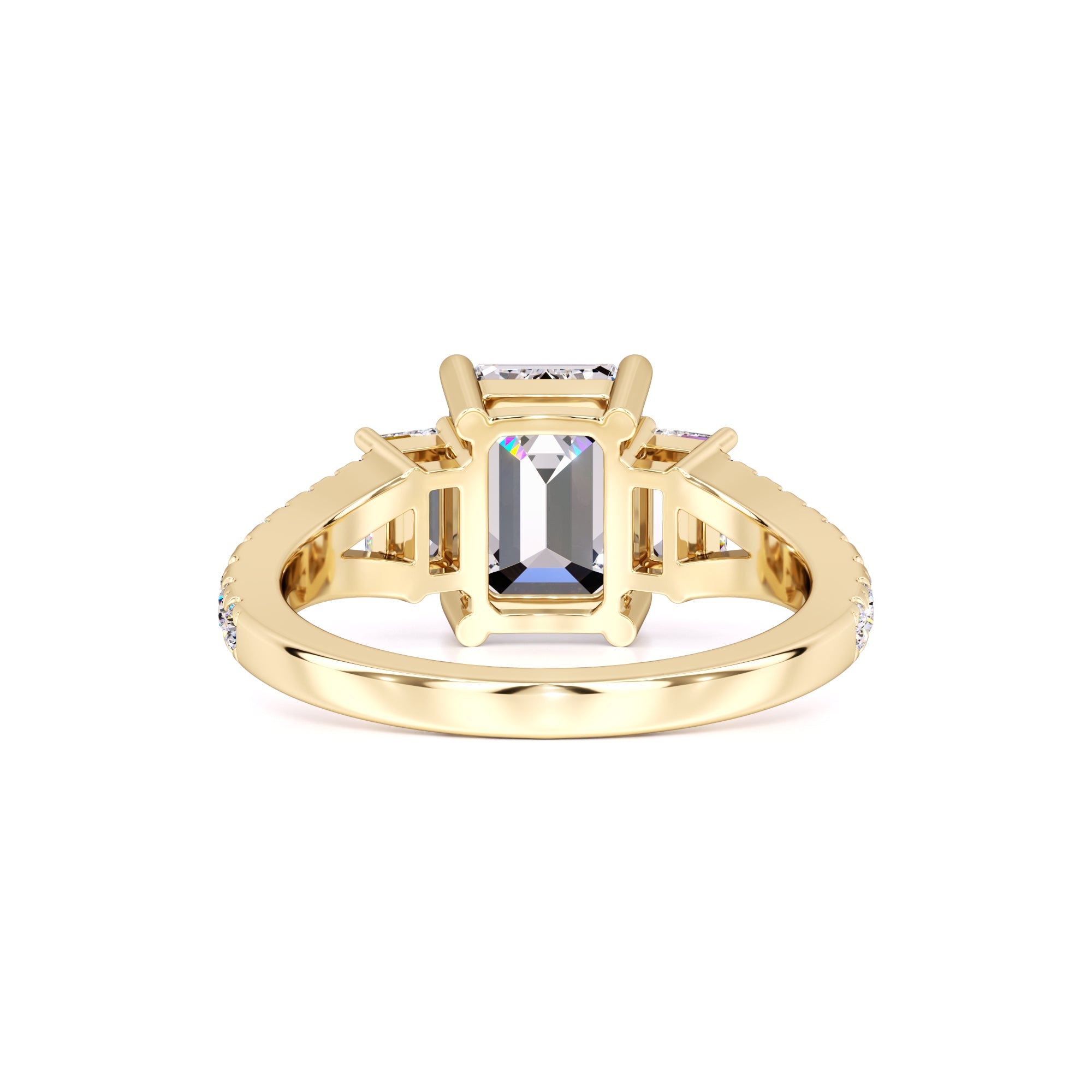 Emberly Moissanite & Lab Grown Diamond Ring | Yellow Gold | 3