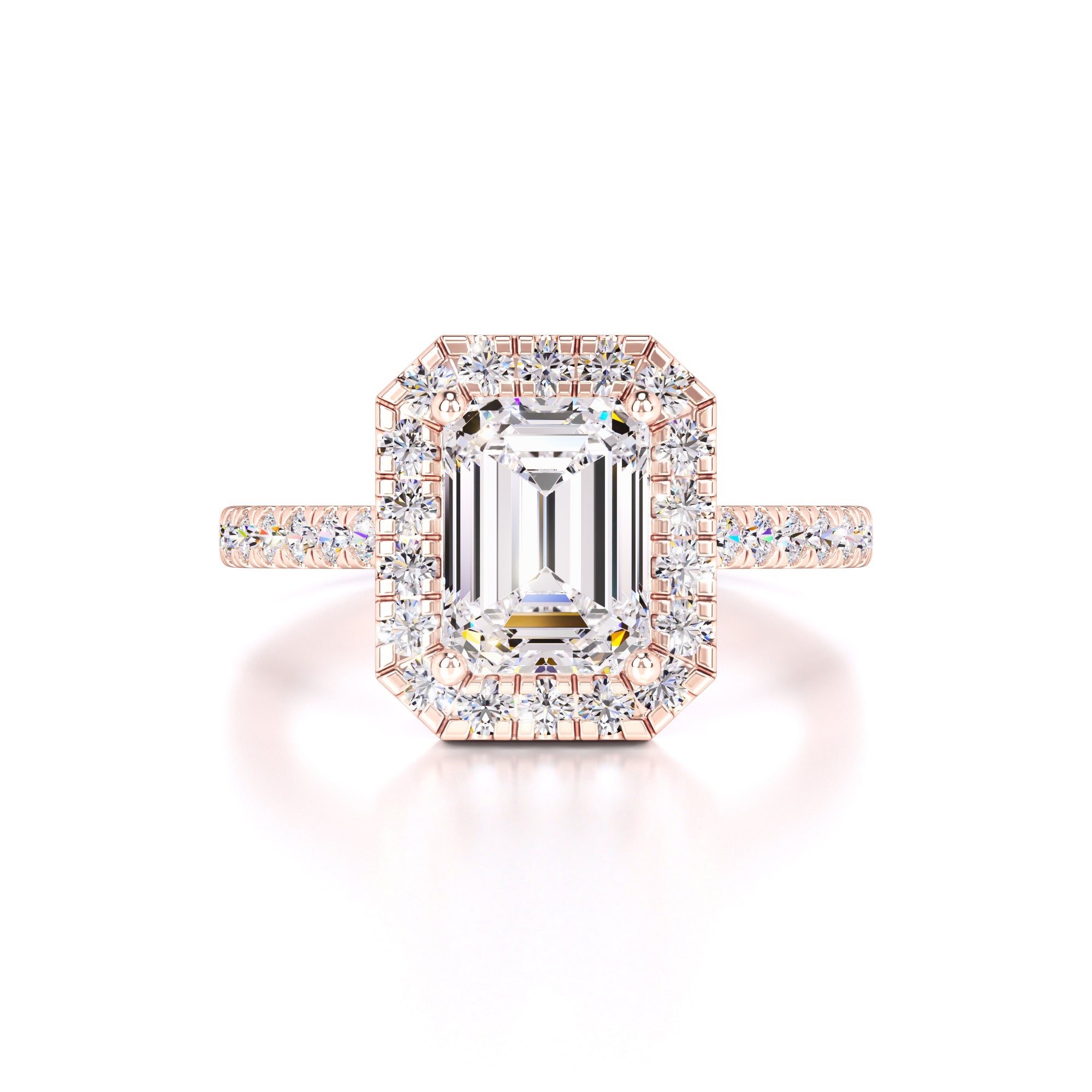 Charlotte Moissanite & Lab Grown Diamond Ring | Rose Gold | 1