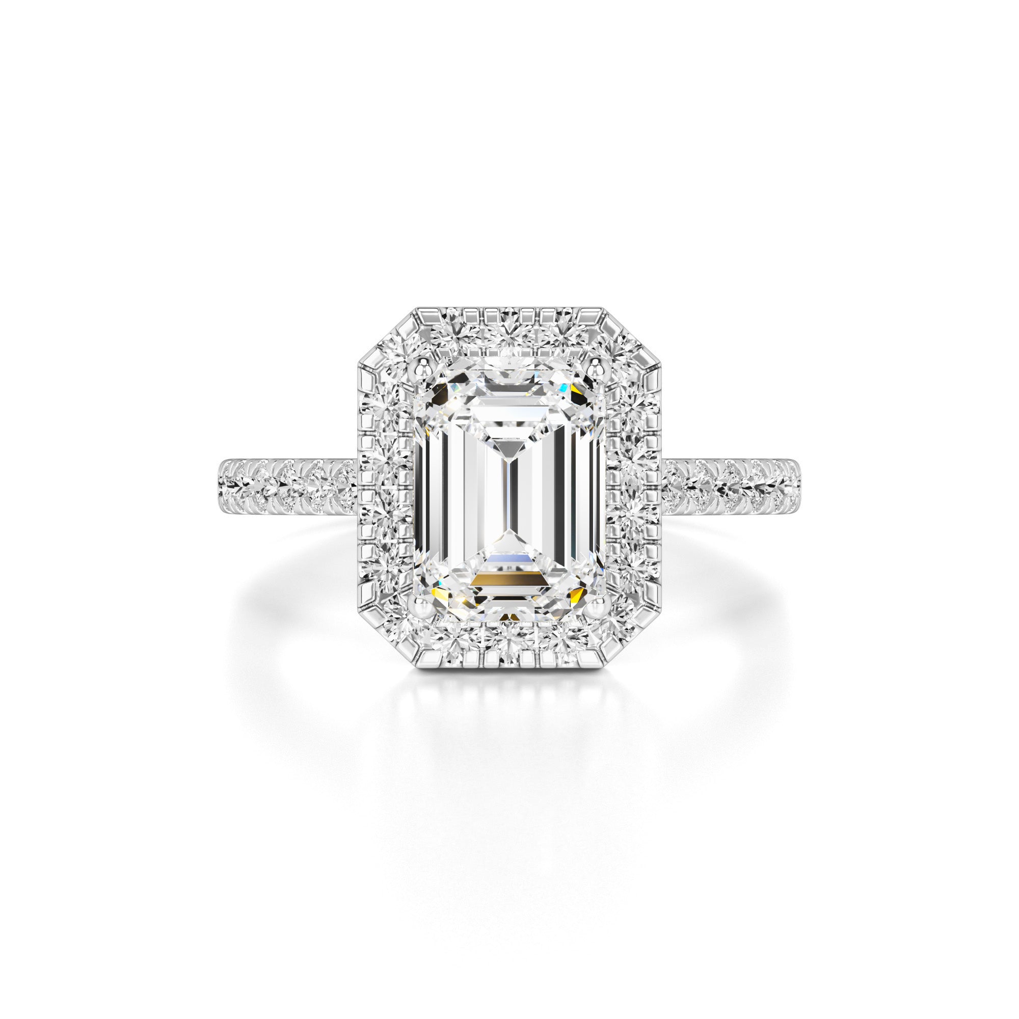Charlotte Moissanite & Lab Grown Diamond Ring | White Gold | 1