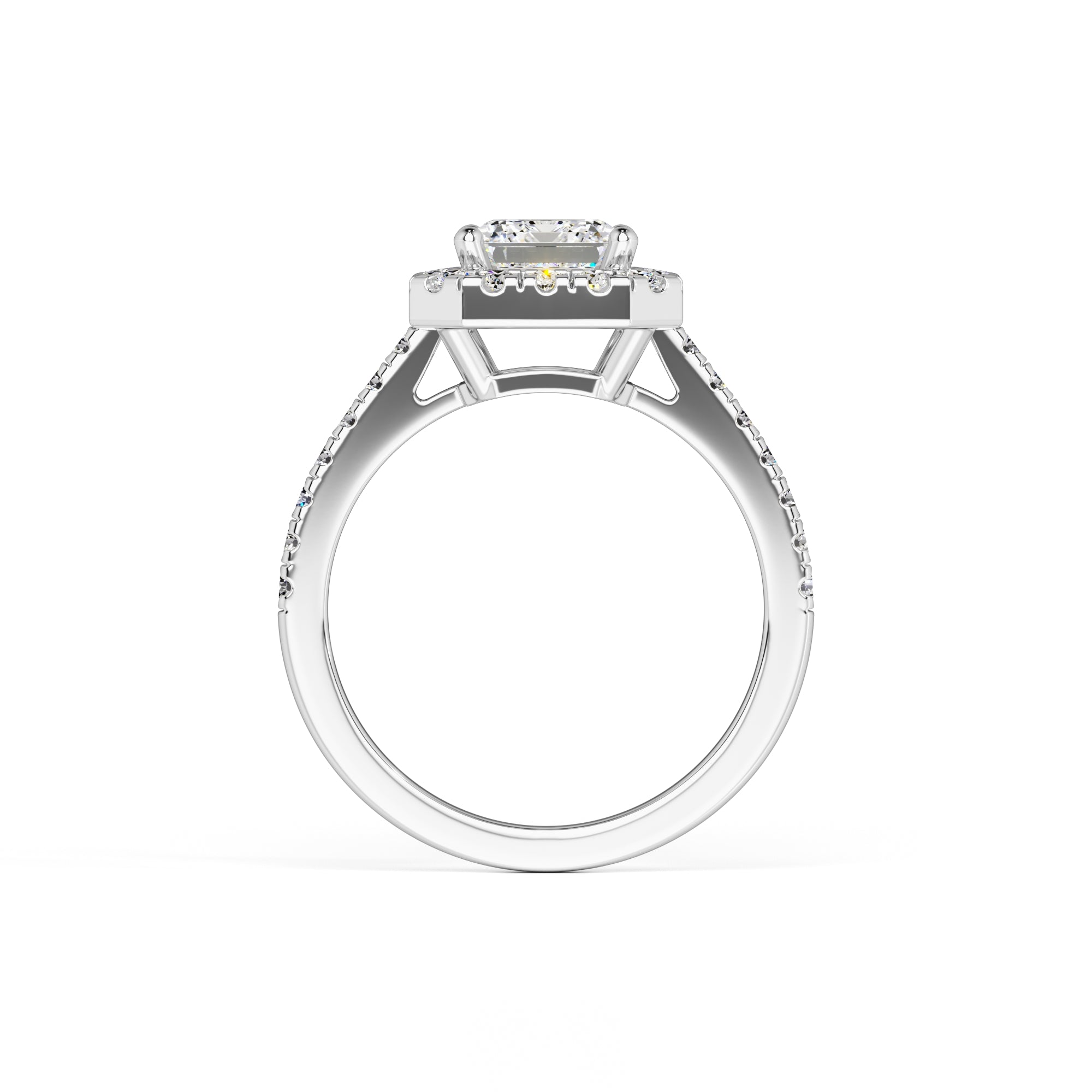 Charlotte Moissanite & Lab Grown Diamond Ring | White Gold | 4